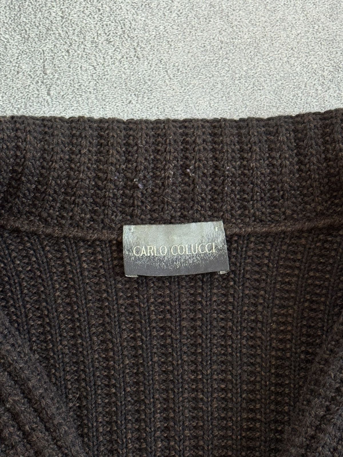 Carlo Colucci Carlo Colucci 54size brown sweater knitwear jumper pullover Size US XL / EU 56 / 4 - 4 Thumbnail