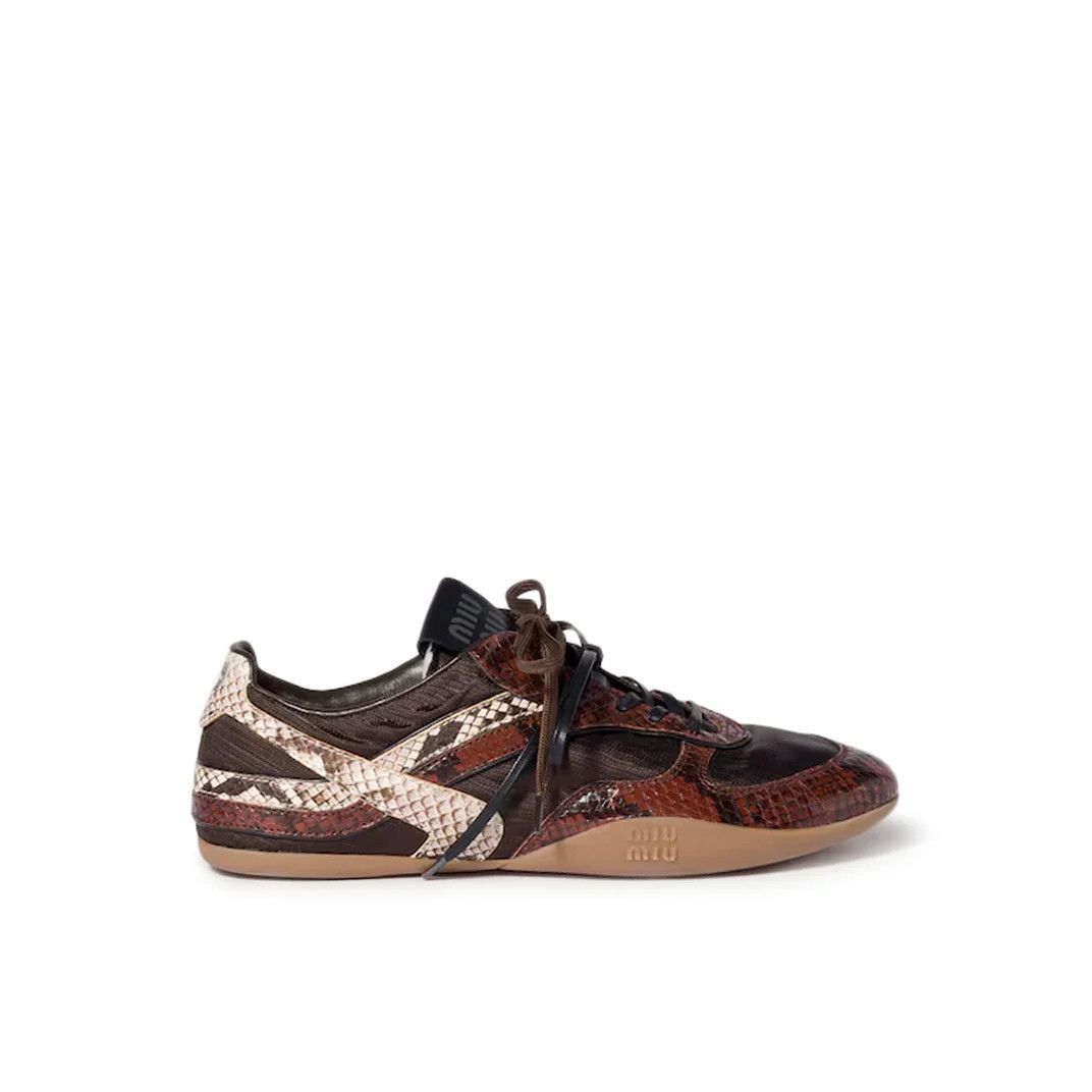 MIU MIU Gymnasium $1350 Tabacco Sneakers New & Authentic (Wo