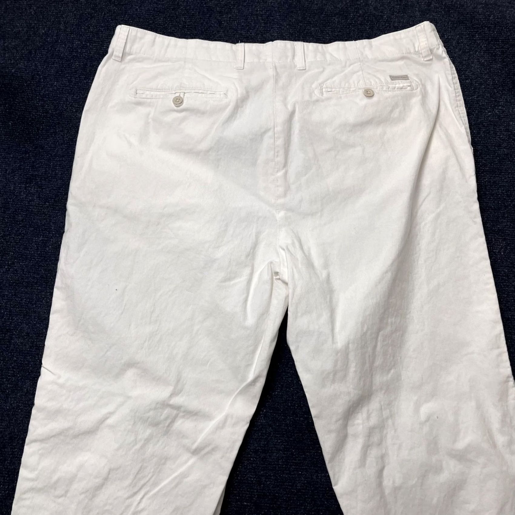 Calvin Klein Calvin Klein Pants Mens 40x30 White Chino Flat Front Straight Leg Cotton Casual Clothing Size US 40 / EU 56 - 5 Thumbnail