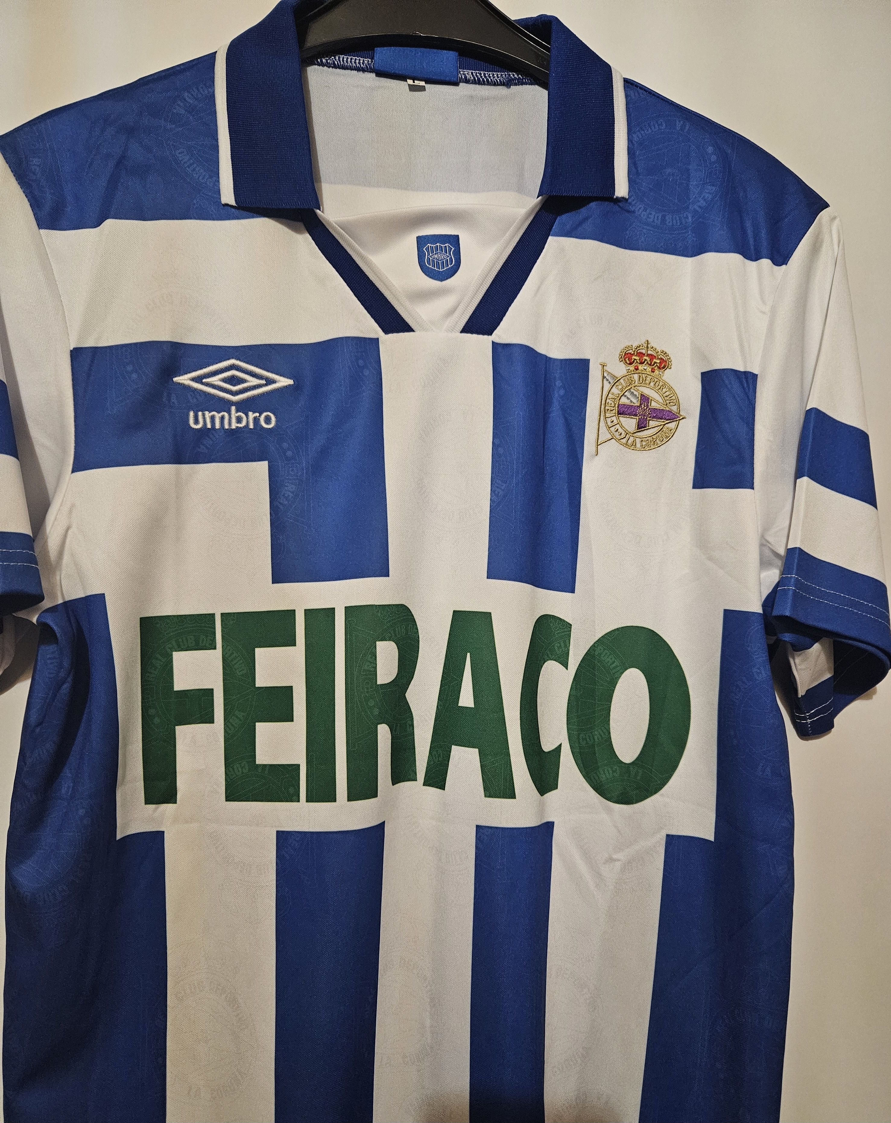 Other Bebeto 11 Deportivo La Coruña Vintage Soccer Jersey tikotr Size US L / EU 52-54 / 3 - 6 Thumbnail