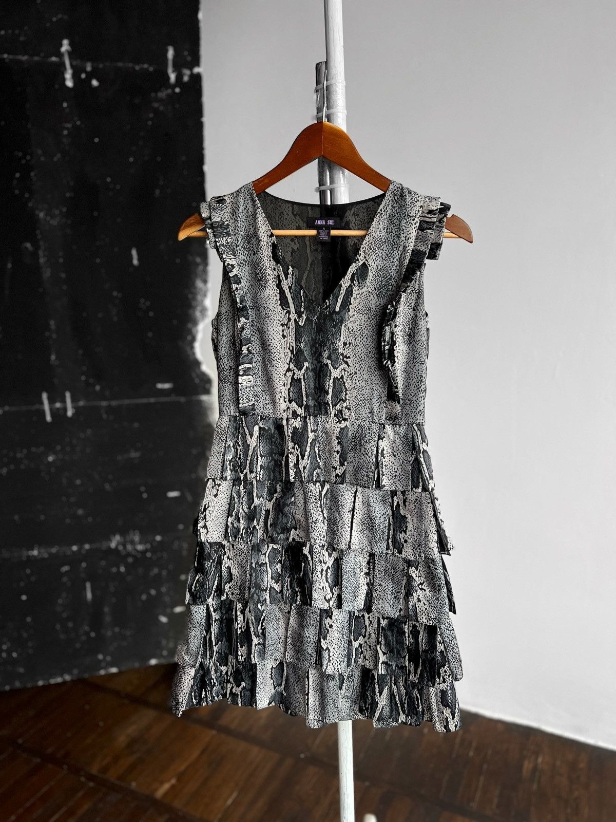Anna Sui Anna Sui Womens Premium Python Print Silk Sleeveless Dress Size S / US 4 / IT 40 - 1 Thumbnail