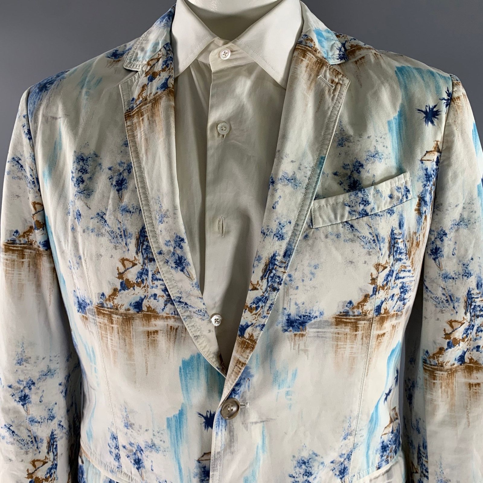 Dolce & Gabbana D&G by Dolce & Gabbana 44 White Tropical Cotton Sport Coat Size 44R - 2 Thumbnail