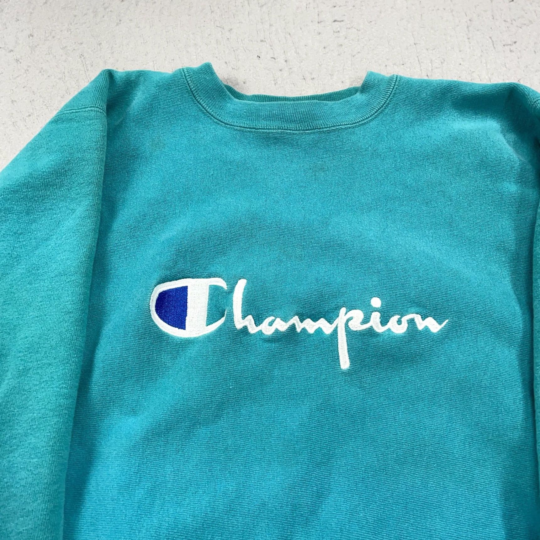 Champion VINTAGE Champion Sweatshirt Mens Large Green Heavy Reverse Weave Made USA 90s Size US L / EU 52-54 / 3 - 2 Thumbnail