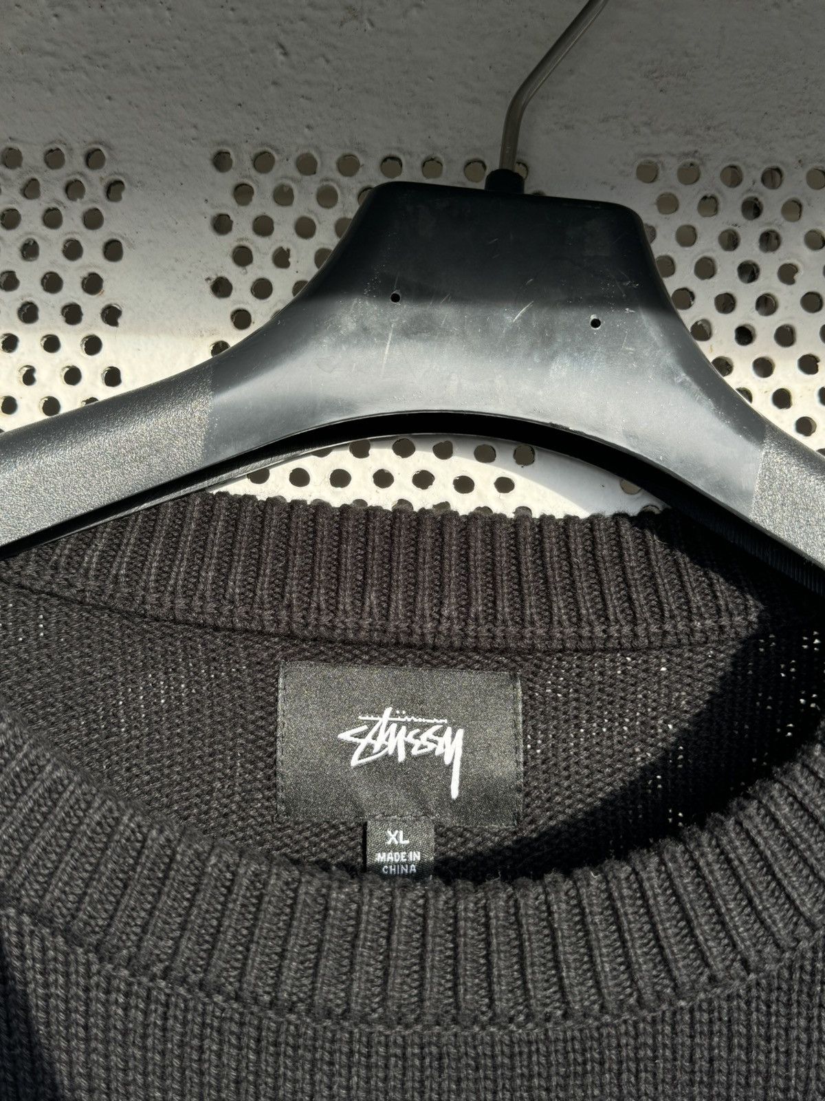 Japanese Brand × Stussy Stussy Knit Sweater Black Big Logo Men’s Size XL Size US XL / EU 56 / 4 - 3 Thumbnail