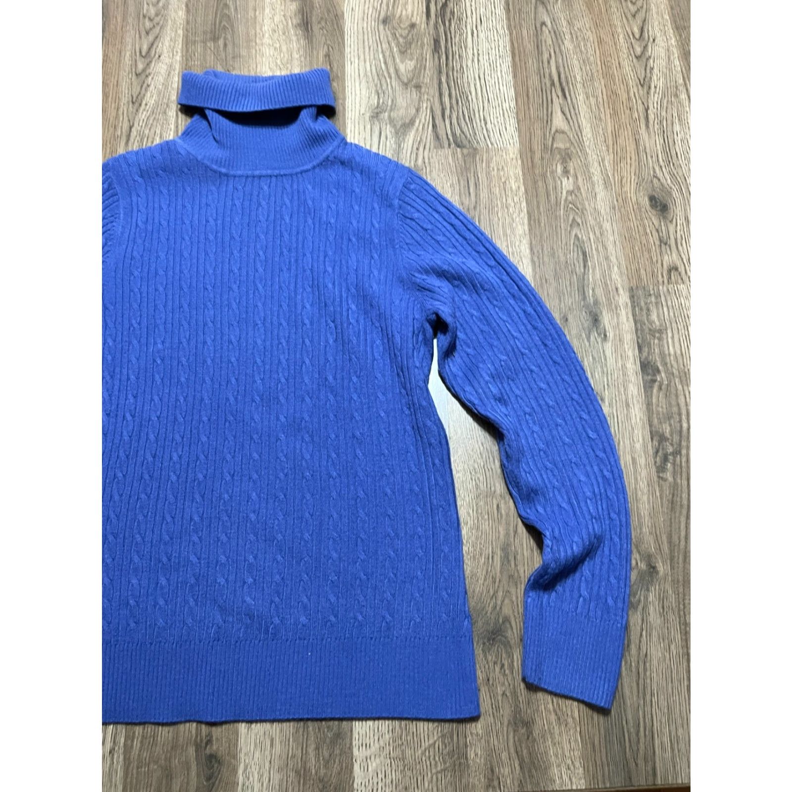 Croft & Barrow Croft&Barrow Sweater Women's Medium Blue Long Sleeve Pullover Turtleneck Size M / US 6-8 / IT 42-44 - 4 Thumbnail