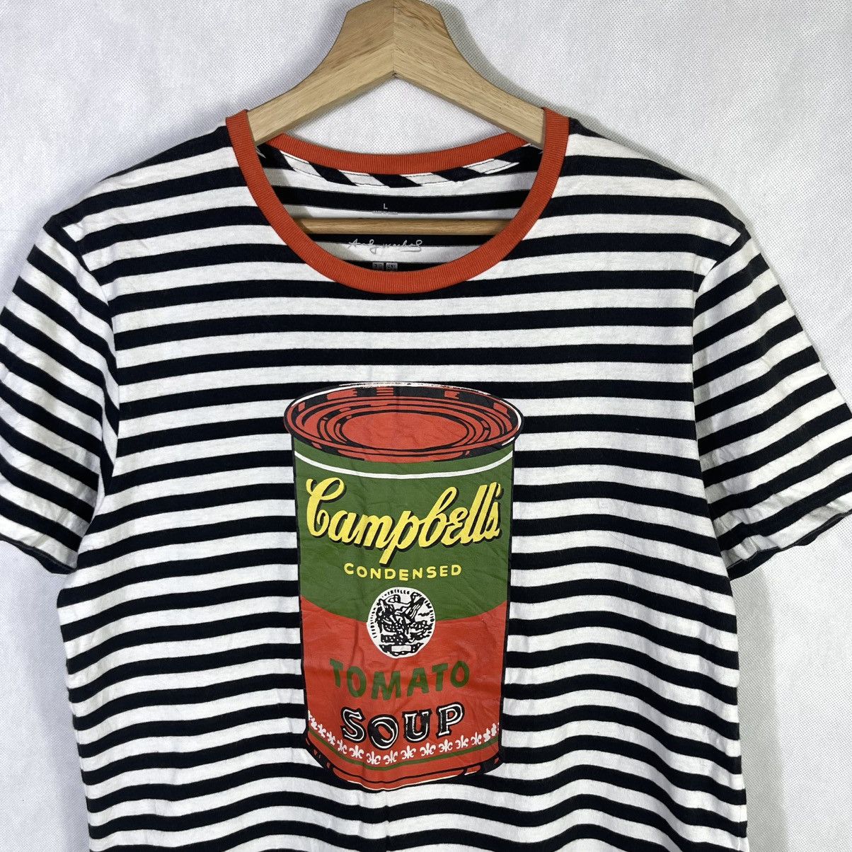 Andy Warhol Campbell Soup x Uniqlo Pop Art Stripes Tshirt