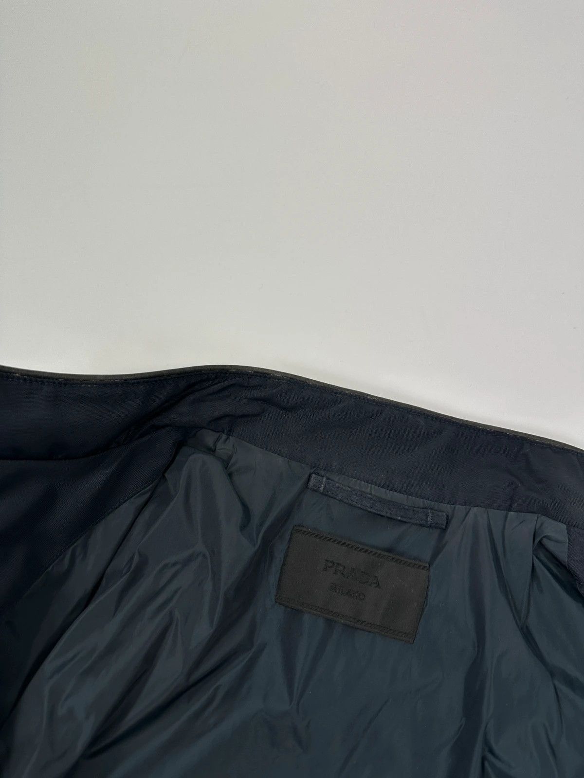 Prada Prada Milano FW07 Reinforced Navy Blue Nylon Bomber Jacket Size US S / EU 44-46 / 1 - 11 Thumbnail