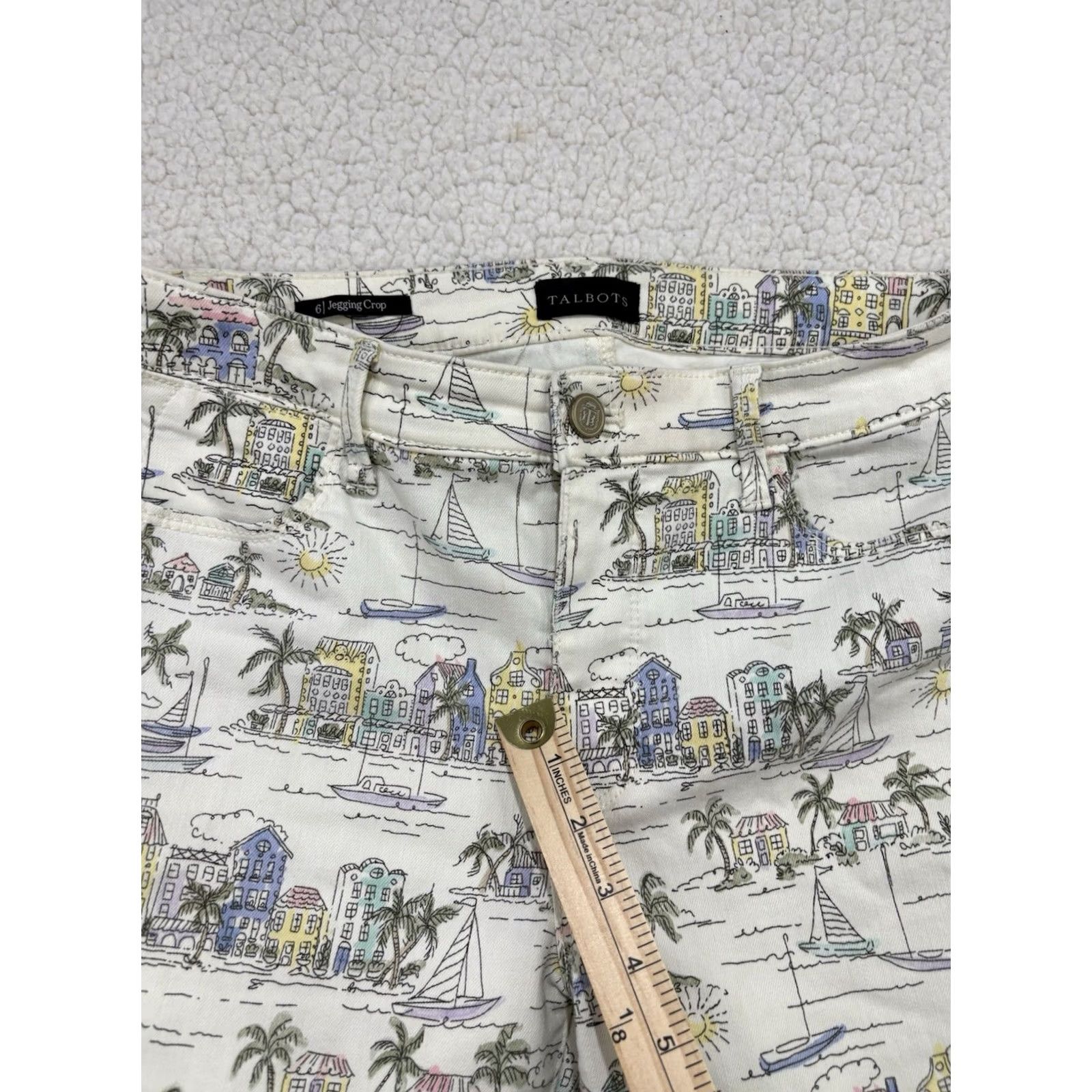 Talbots Talbots Pants - Talbots Jegging Beach Crop Paisley 6 Women Multicolor Tapered Stretch Pockets Regular Size 28" / US 6 / IT 42 - 2 Thumbnail