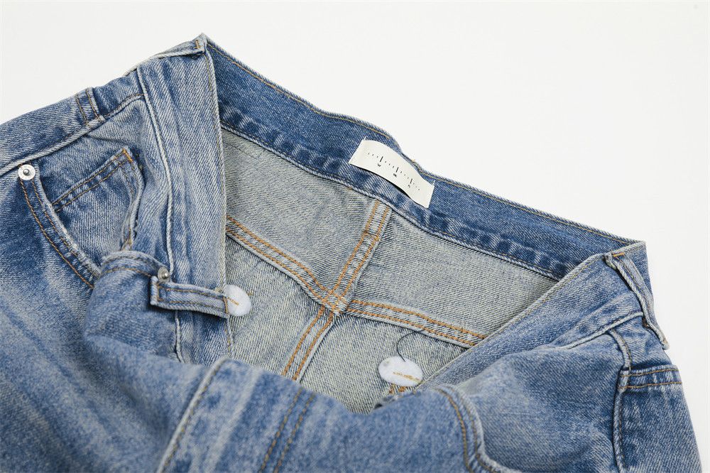 Japanese Brand × Jean Street men's retro washed gradient ripped distressed jeans Size US 32 / EU 48 - 5 Thumbnail