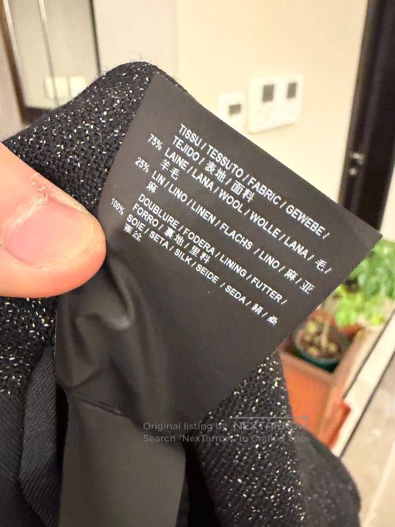 Saint Laurent Paris Saint Laurent Paris Black Wool and Linen Blended Suit Size US S / EU 44-46 / 1 - 9 Thumbnail