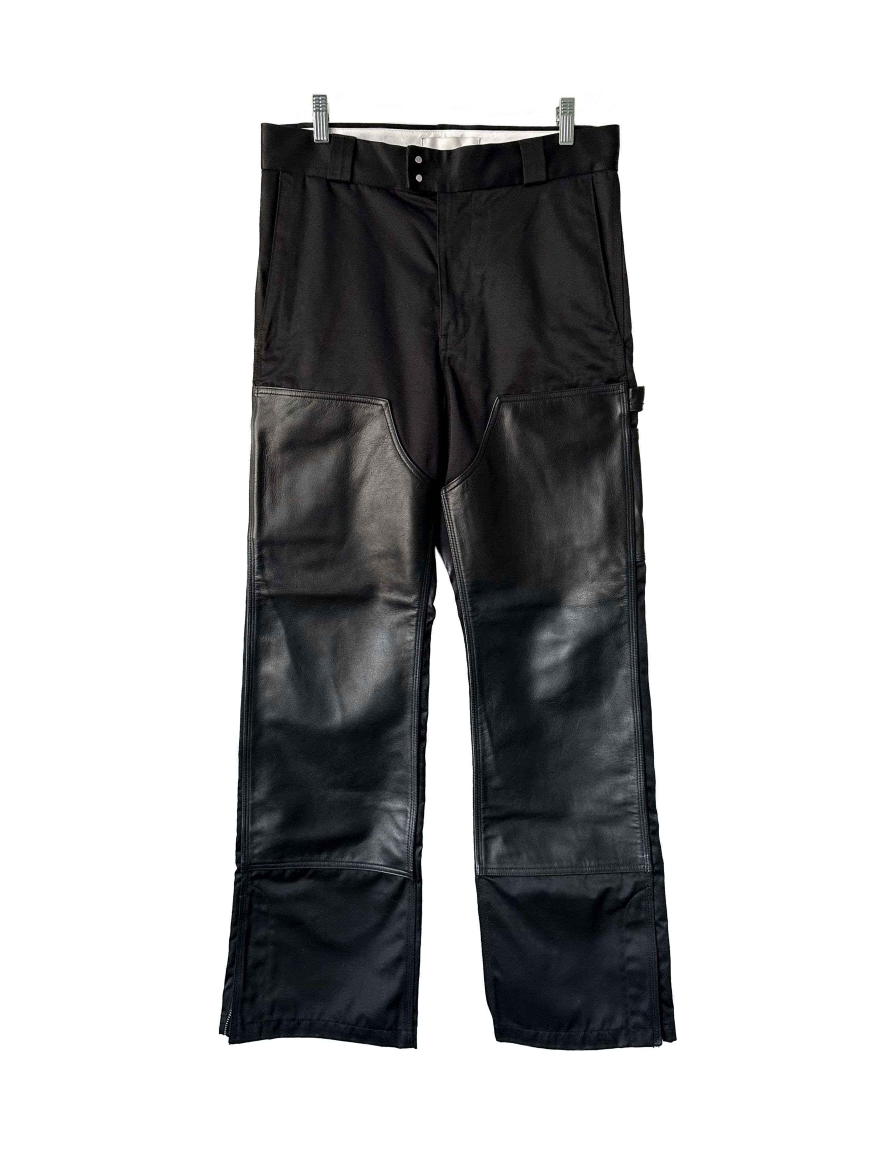 Vuja De Vuja De Adagio Leather Double Knee Trousers Size 2 | Grailed