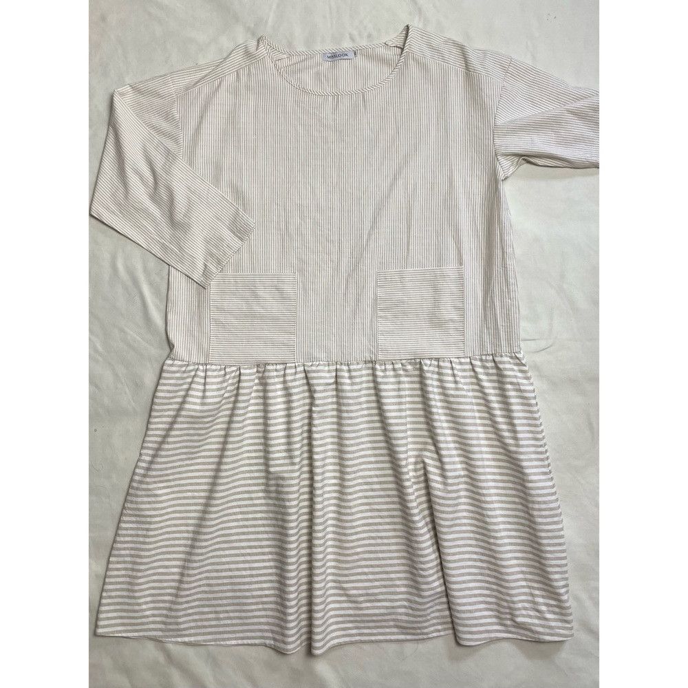 Other New Misslook Striped Dress with Peplum and Pockets Size XL Size XL / US 12-14 / IT 48-50 - 5 Thumbnail