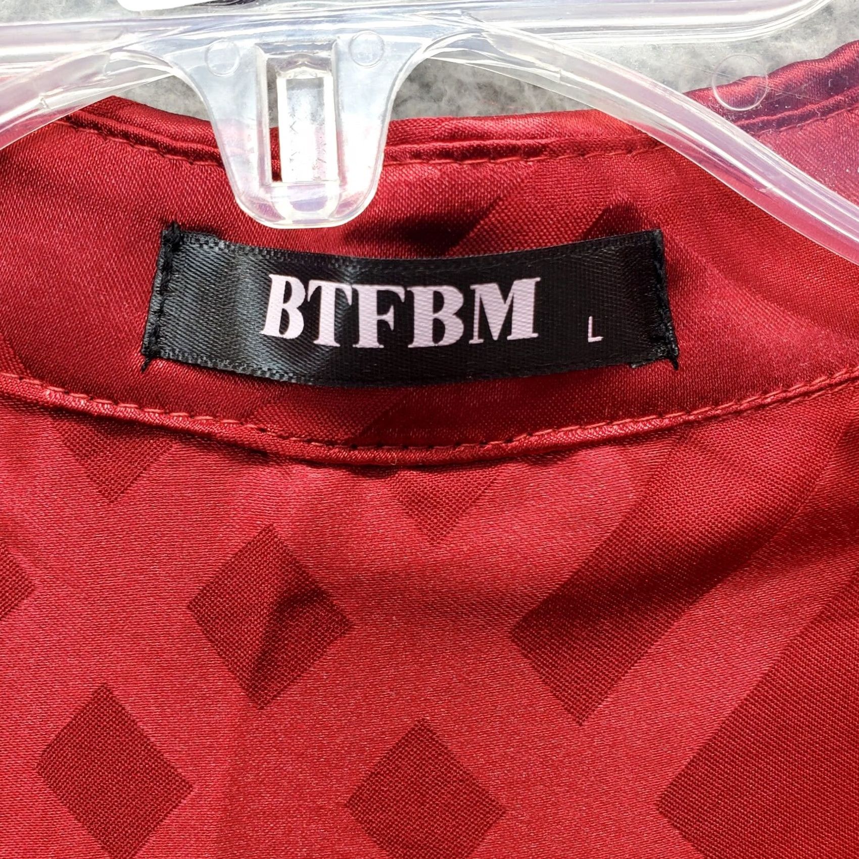 Vintage BTFBM Shirt Womens Size L Red Plaid Long Sleeve Collared Button Up Size L / US 10 / IT 46 - 6 Thumbnail