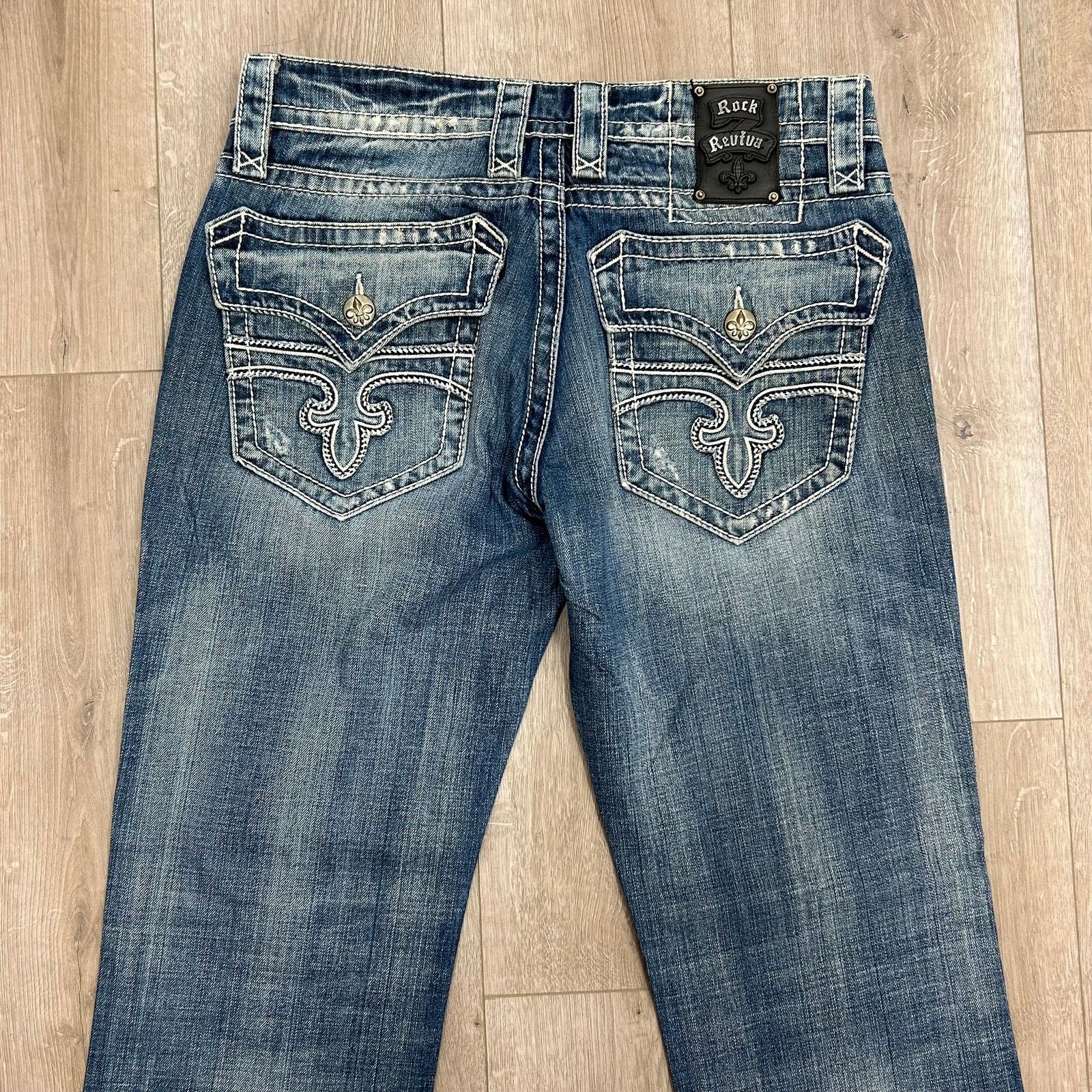 Rock Revival Rock Revival Freddie Straight Denim Jeans Distressed Size 34 Size US 34 / EU 50 - 2 Thumbnail