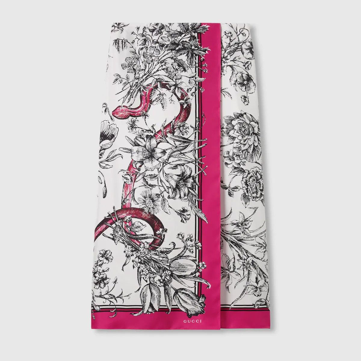 Gucci o1la5ras0526 Printed Silk Wrap Skirt in Multicolor Size 26" / US 2 / IT 38 - 1 Preview