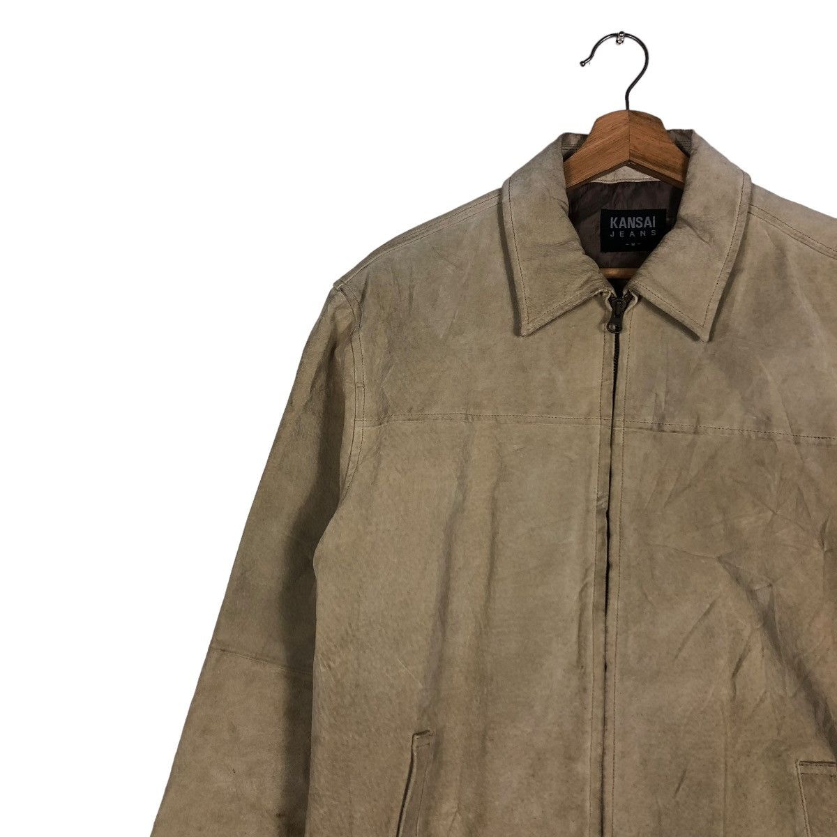 Japanese Brand 🔥VINTAGE LEATHER JACKET KANSAI JEANS JAPAN ISSEY MIYAKE Size US M / EU 48-50 / 2 - 7 Thumbnail