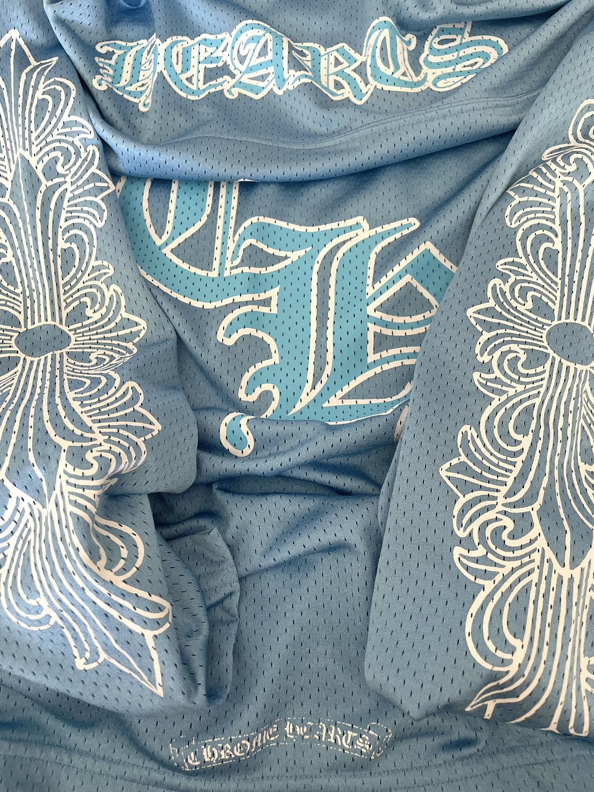 Chrome Hearts Chrome Hearts Blue Mesh L/S Jersey Size US L / EU 52-54 / 3 - 4 Thumbnail