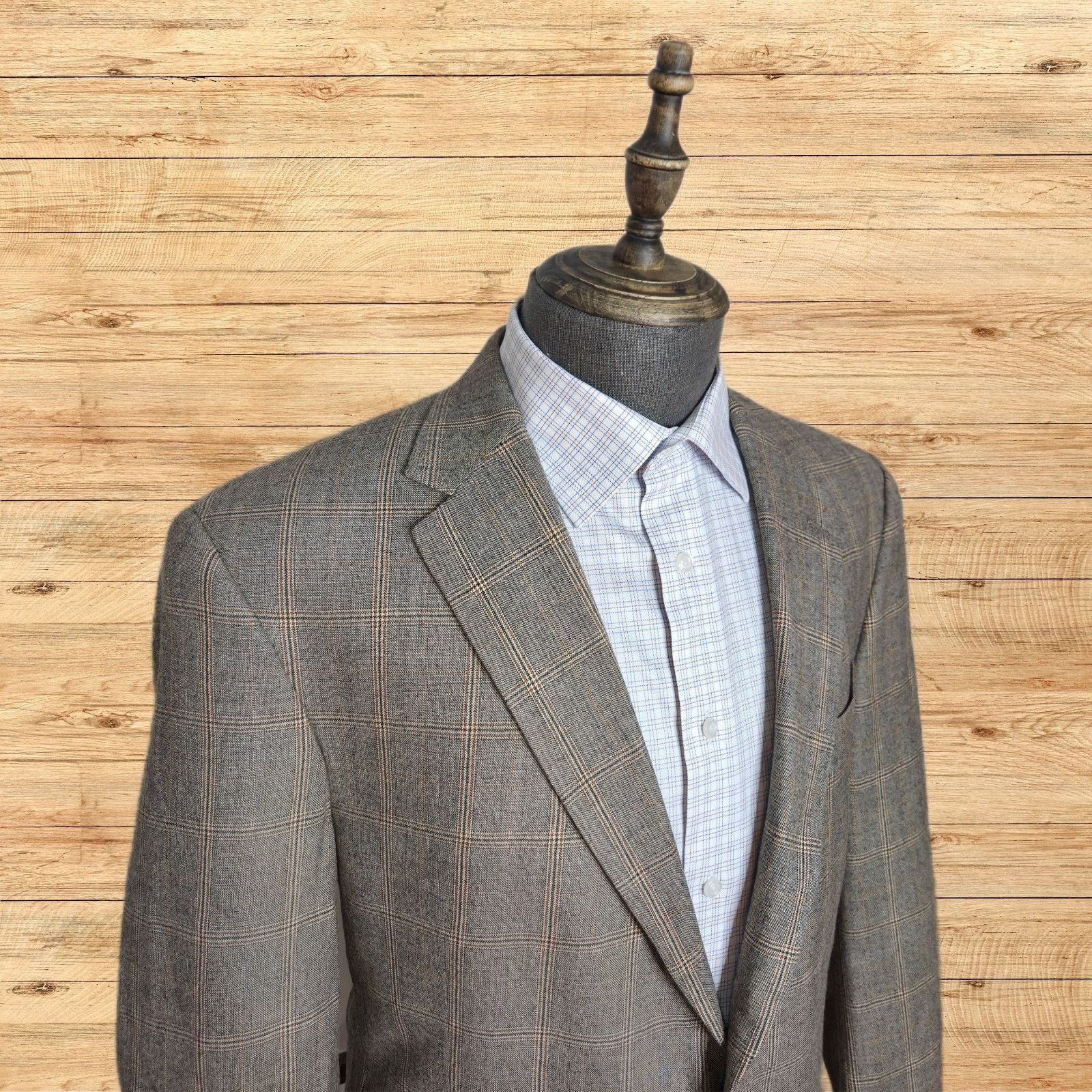 Hart Schaffner Marx Hart Schaffner Marx Sport Coat Mens 44R Wool Light Brown Size 44R - 2 Thumbnail