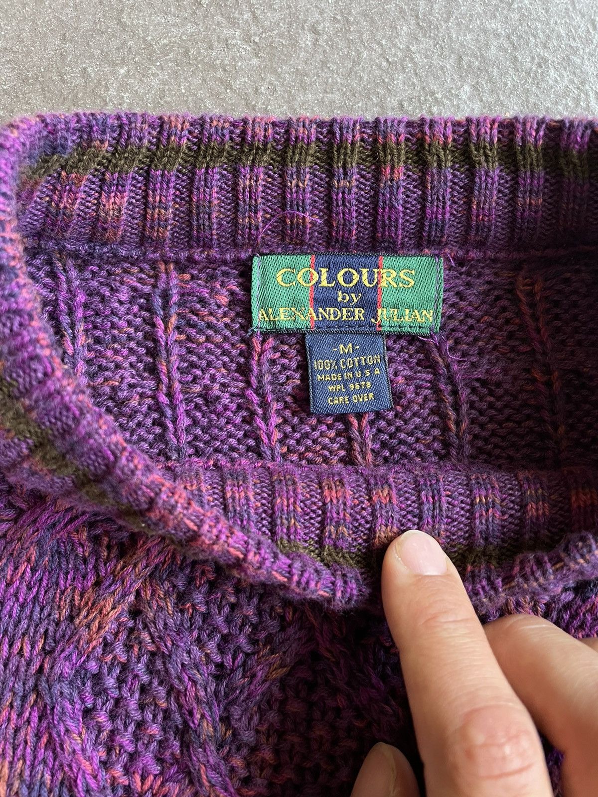 Alexander Julian Vintage Purple Knit Sweater Size US M / EU 48-50 / 2 - 4 Thumbnail