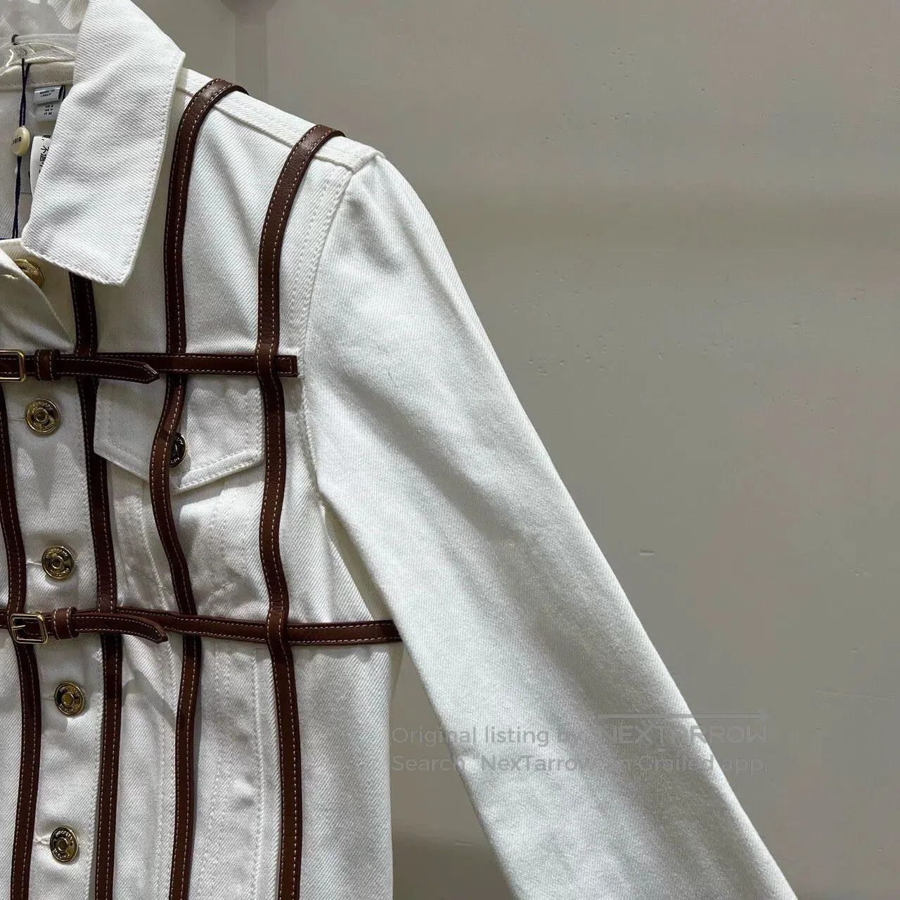 Burberry Burberry White Denim Jacket XS. Size US XS / EU 42 / 0 - 3 Thumbnail