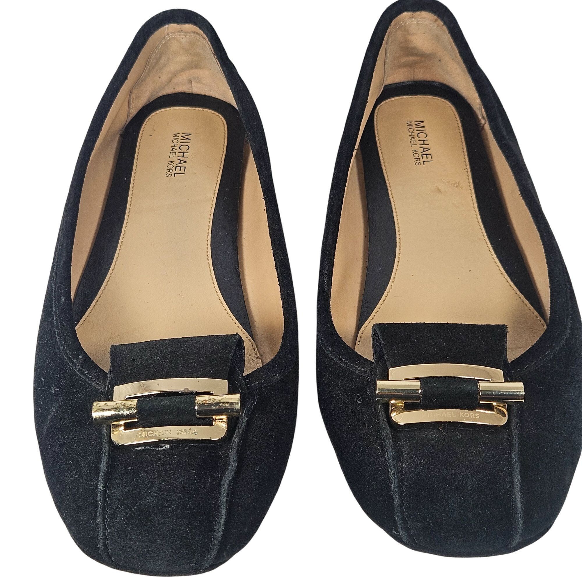Michael Kors Michael Kors Woman's Black Suede Ballet Flats Minimalist 10M Size US 10 / IT 40 - 3 Thumbnail