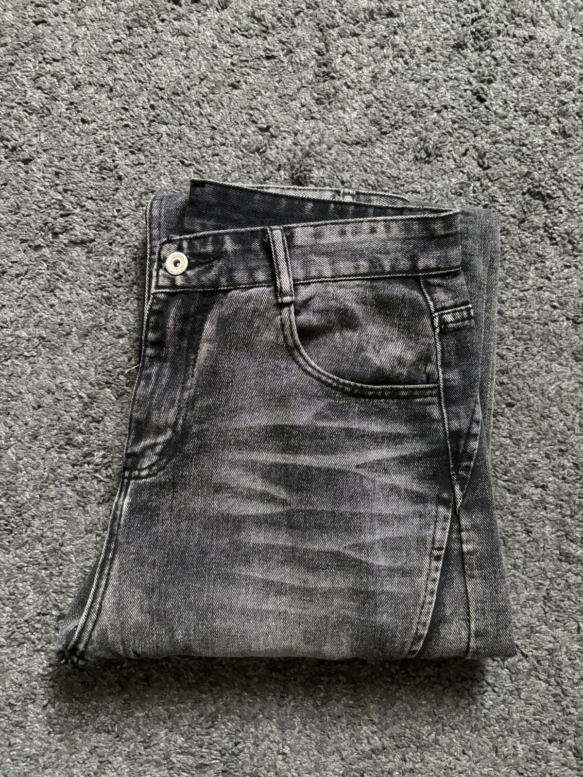 Jean × Vintage Gray wavy baggy jeans oversized vintage denim Size US 30 / EU 46 - 16 Thumbnail