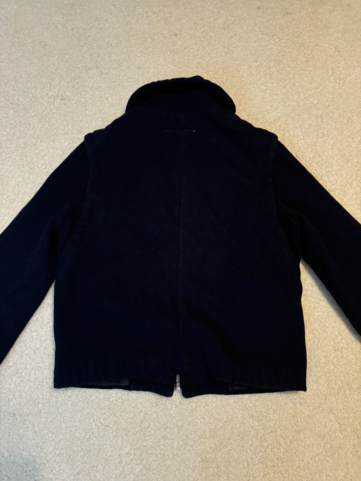 Maison Margiela Maison Margiela MM6 Wool Zip Jacket Dark Navy Blue Size XS / US 0-2 / IT 36-38 - 7 Thumbnail