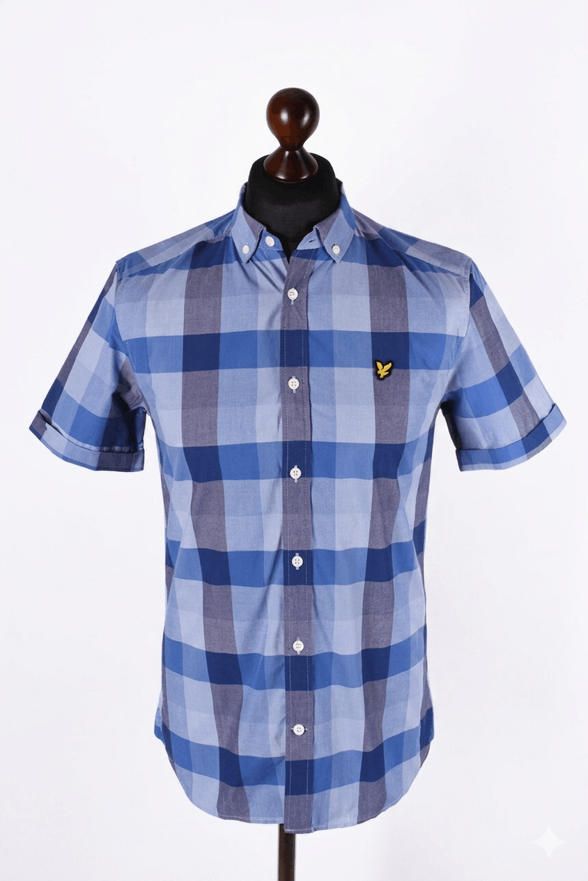 Lyle & Scott Lyle & Scott Men's Gingham Check Short Sleeve Shirt Size US S / EU 44-46 / 1 - 1 Thumbnail