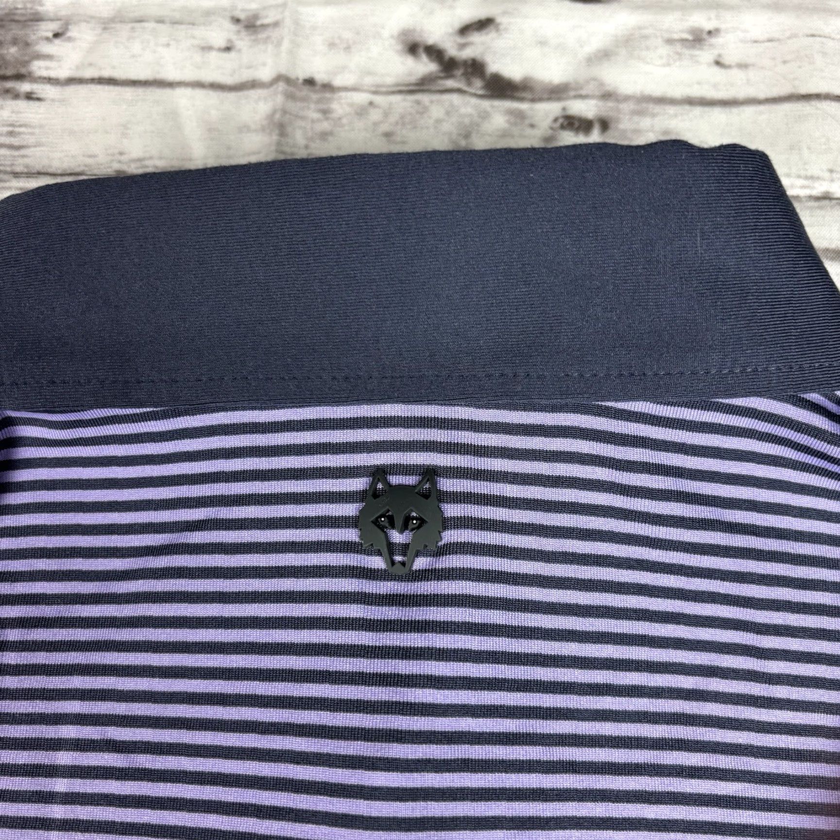 Vintage VINTAGE GREYSON Polo M Purple Striped w/Wolf & CC Golf Logo Shirt Mens Medium Purple Striped Polo Size US M / EU 48-50 / 2 - 7 Thumbnail