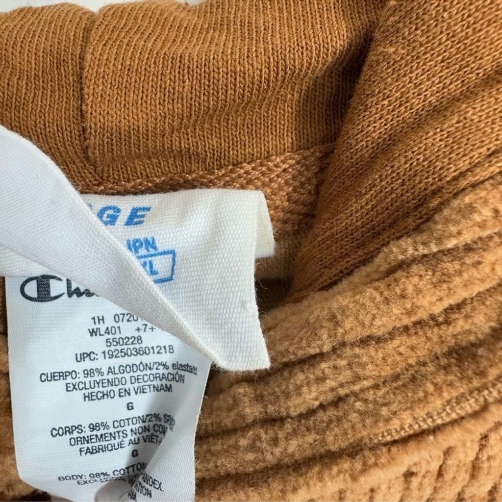 Champion Champion Women's Tan Corduroy Cropped Hoodie Size L / US 10 / IT 46 - 5 Thumbnail