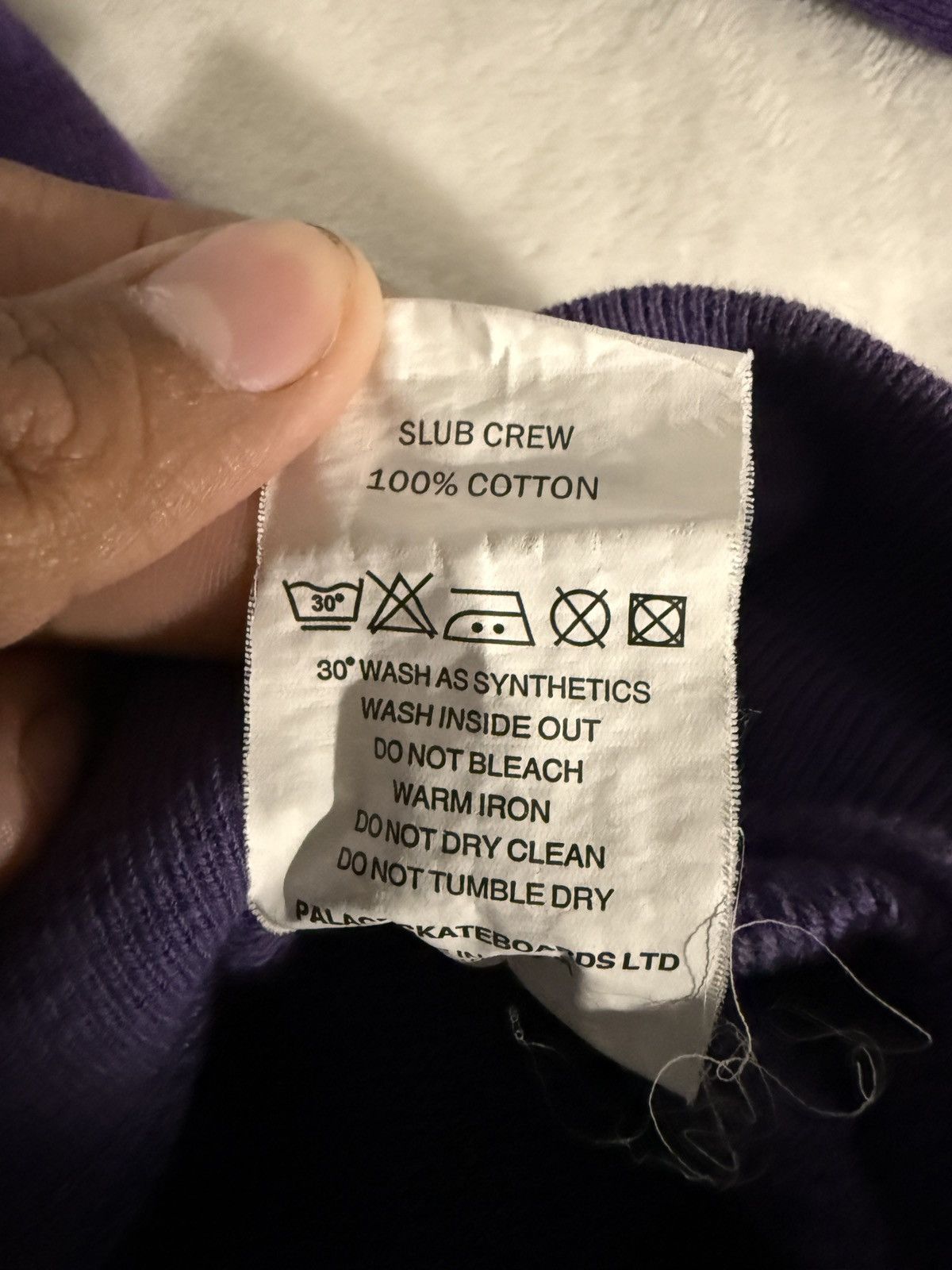 Palace Palace Slub Crewneck (Purple) [FW21] Size US S / EU 44-46 / 1 - 5 Thumbnail