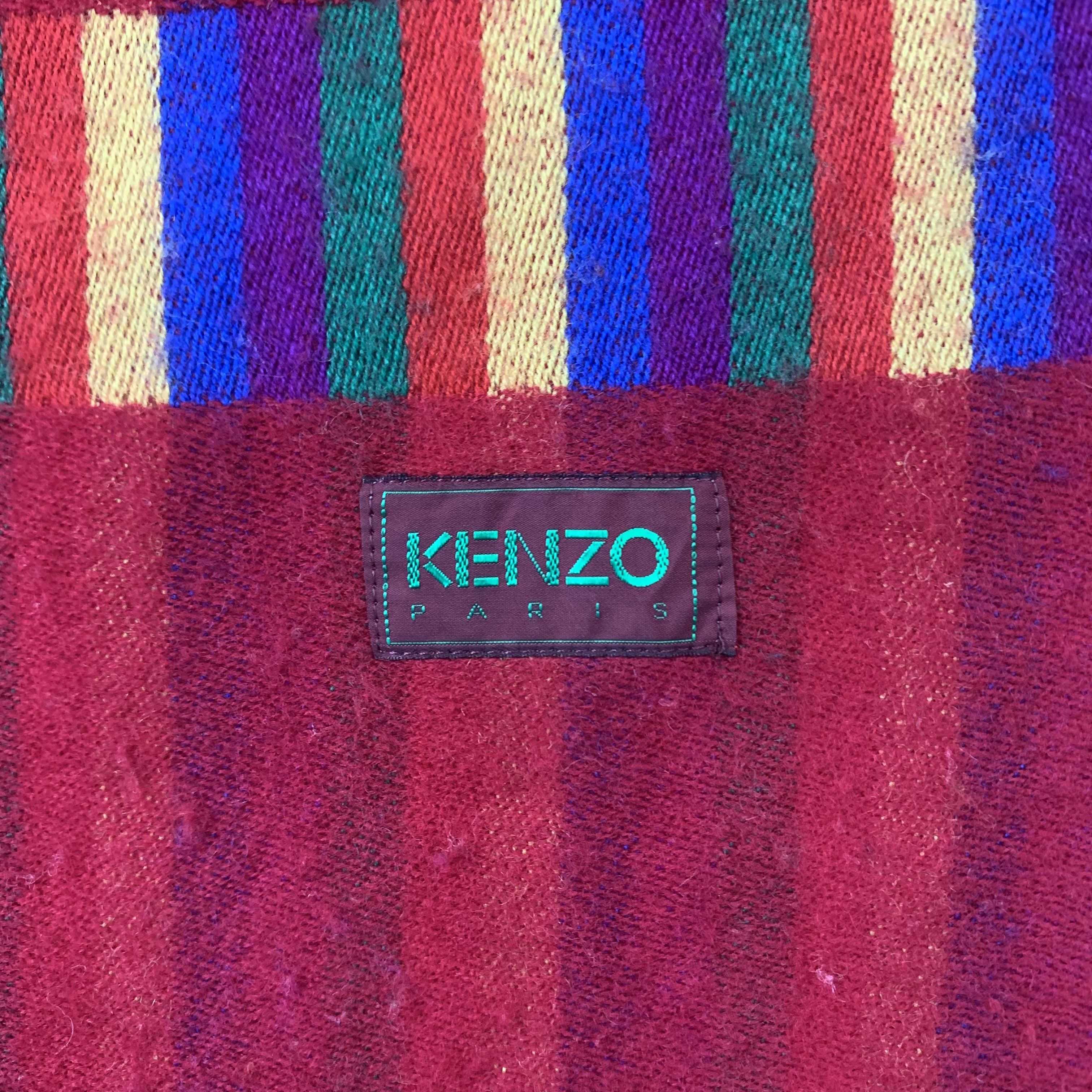 Kenzo Kenzo Scarf Wool Muffler Neck Wrap BL9320 Size ONE SIZE - 4 Thumbnail