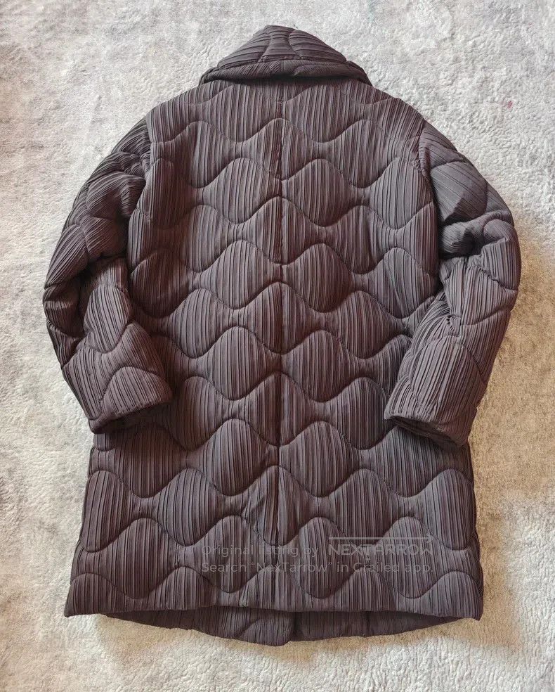 Issey Miyake Issey Miyake Pleated Padded Coat Brown Purple Size M / US 6-8 / IT 42-44 - 2 Thumbnail