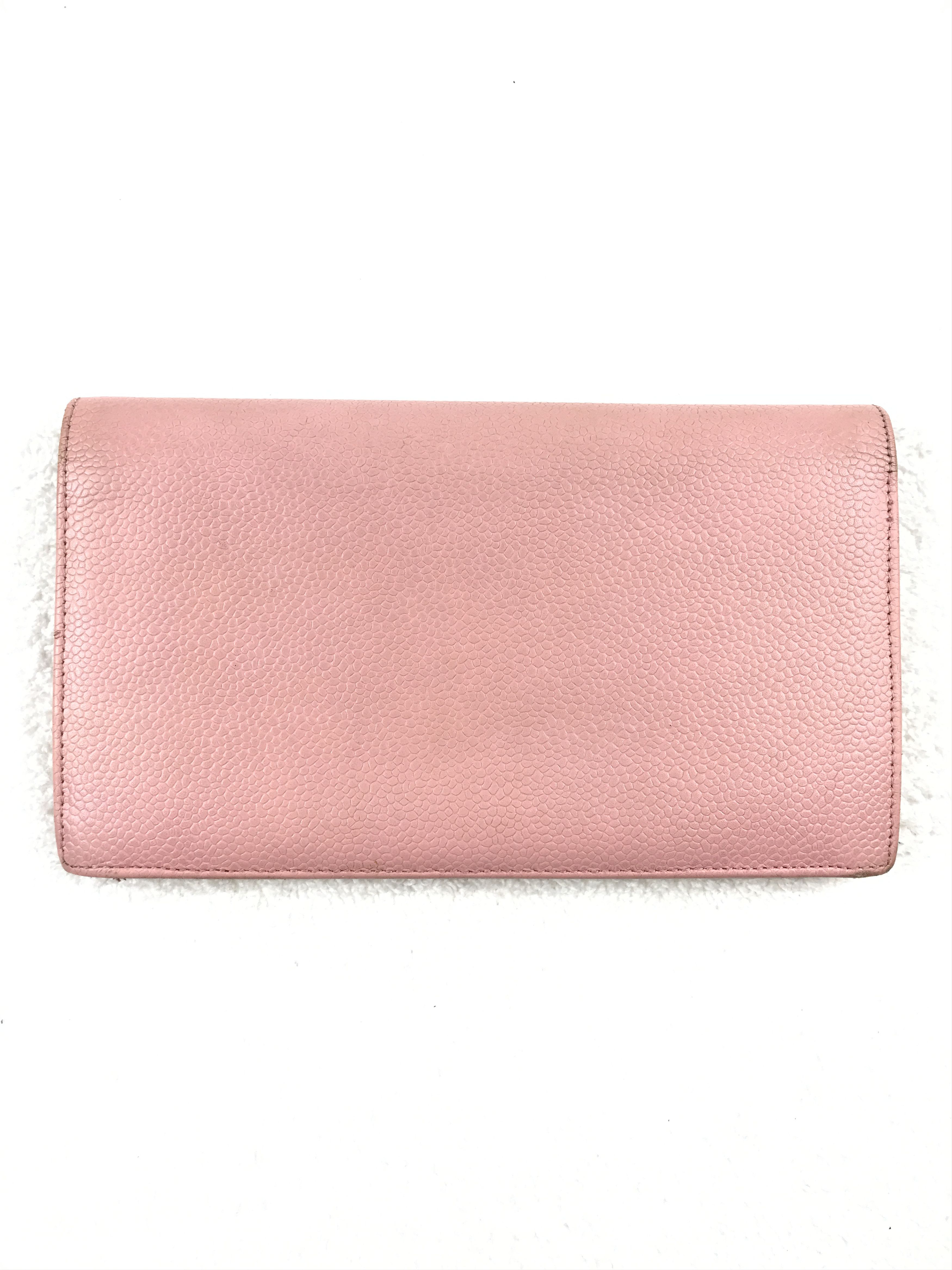 Chanel Vintage Chanel Pink CC Logo Caviar Leather Wallet With Box Size ONE SIZE - 5 Thumbnail