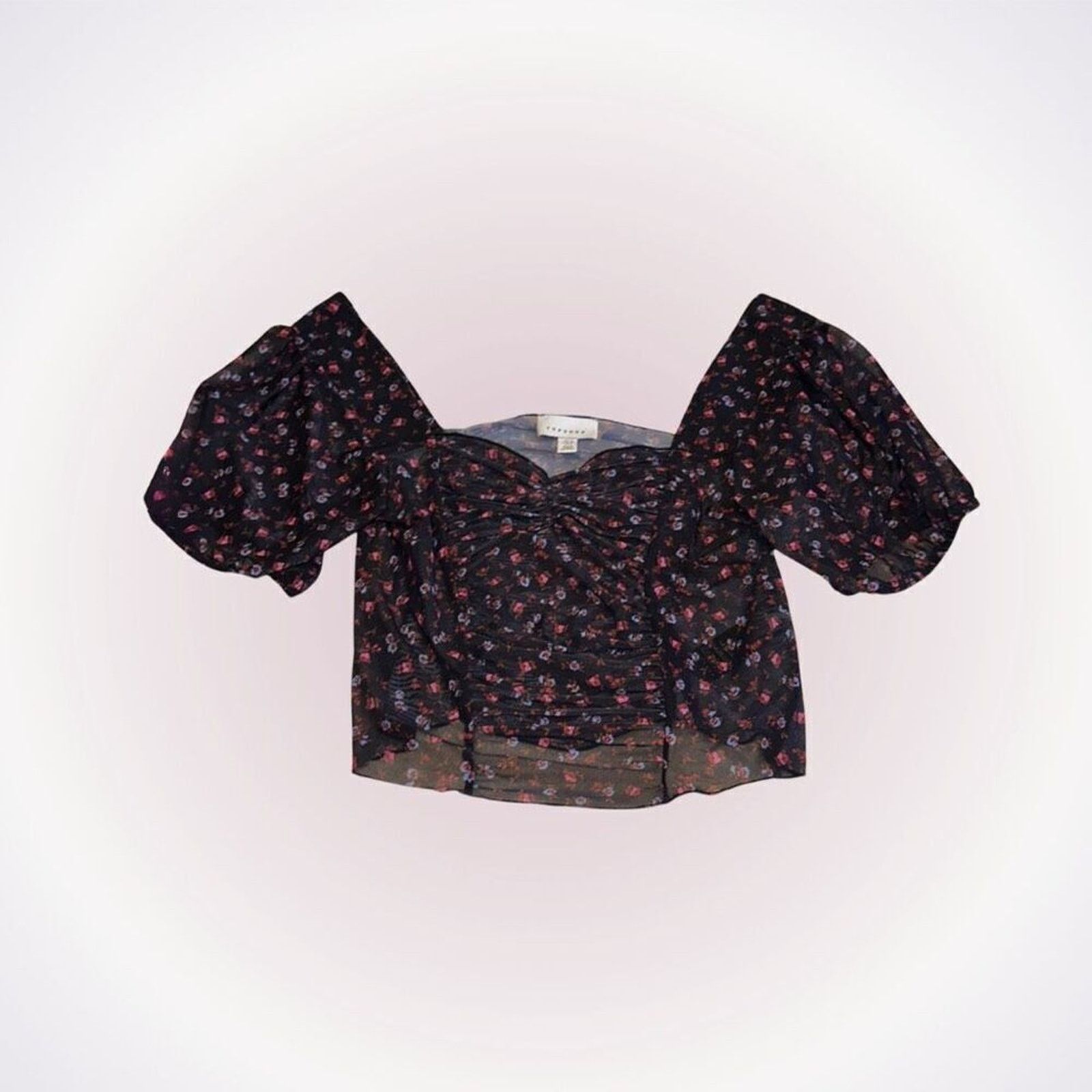 Topshop Topshop Layered Sweetheart Neckline Crop Top | Sz 6 Size M / US 6-8 / IT 42-44 - 1 Thumbnail