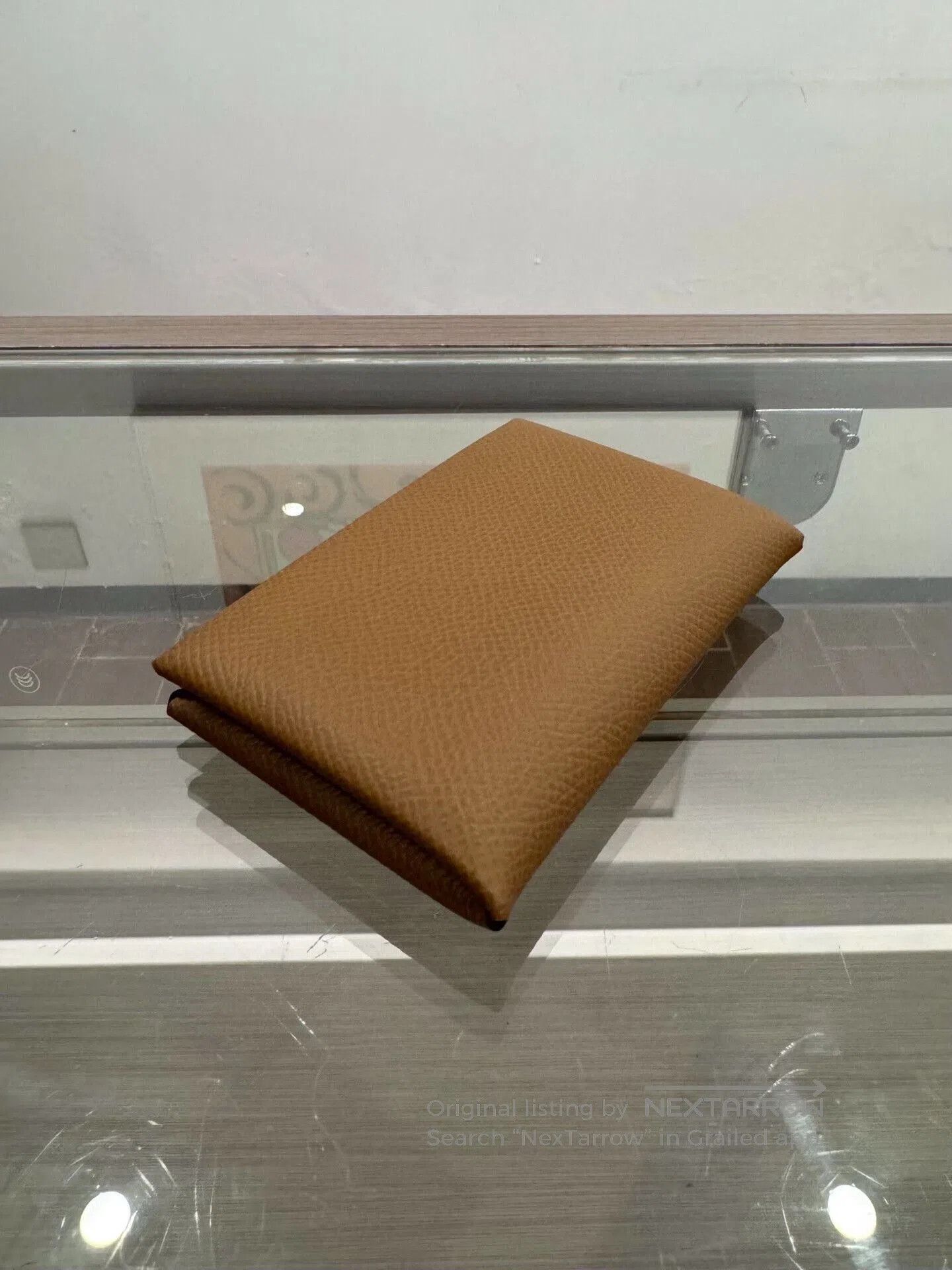 Hermes Hermes Calvi Elephant Gray Calfskin Card Holder. Size ONE SIZE - 4 Thumbnail