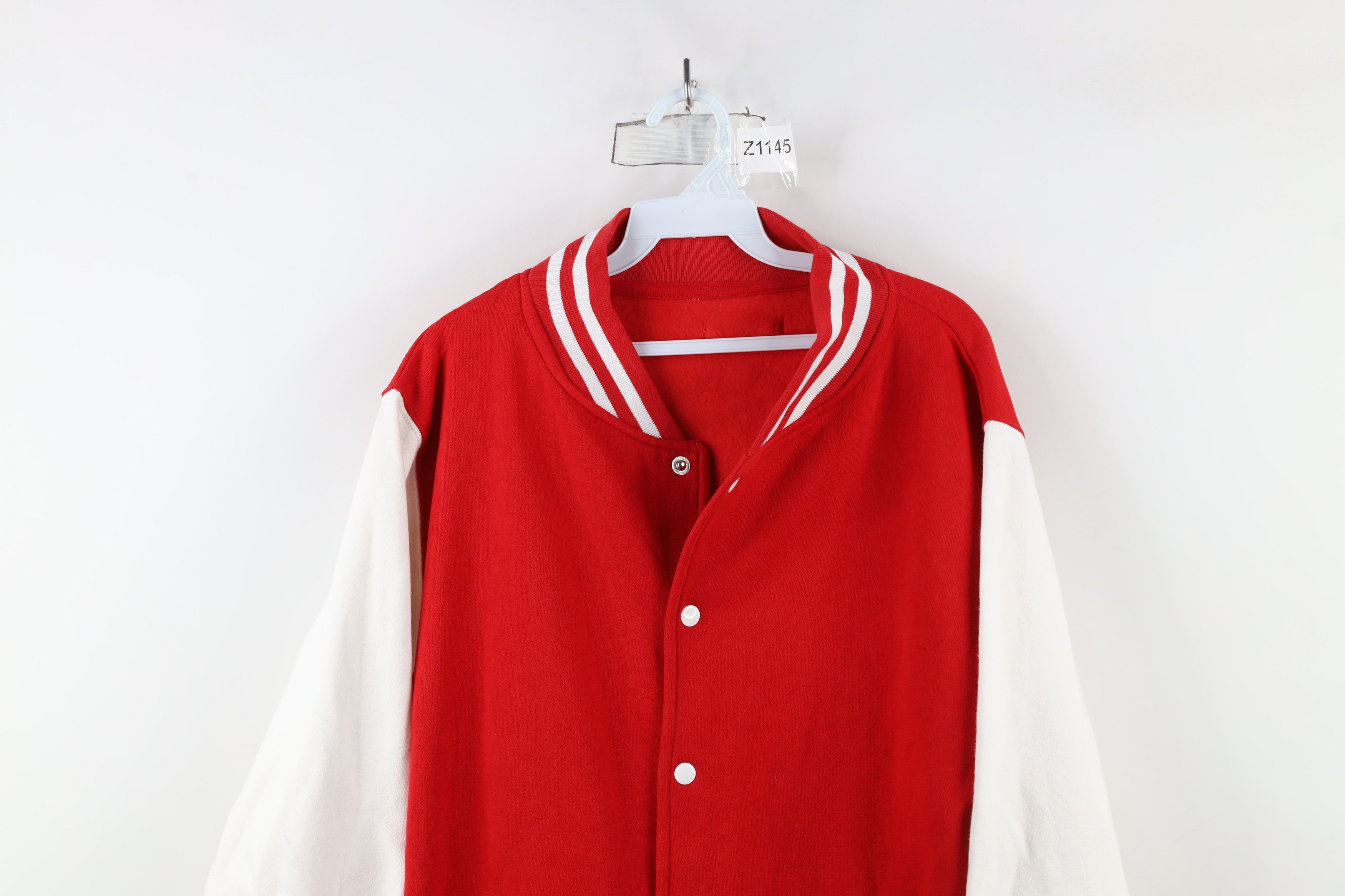 Vintage Vintage 90s Streetwear Button Varsity Jacket Sweatshirt Size US L / EU 52-54 / 3 - 2 Thumbnail