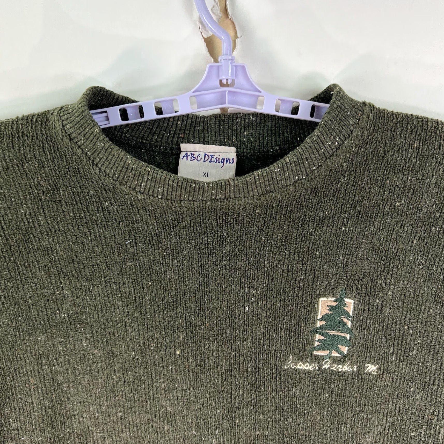 Vintage VINTAGE ABC Design Copper Harbor MI Long Sleeve Pullover Sweater Women's XL Green Embroidered Casual Pullover Knit Size XL / US 12-14 / IT 48-50 - 3 Thumbnail