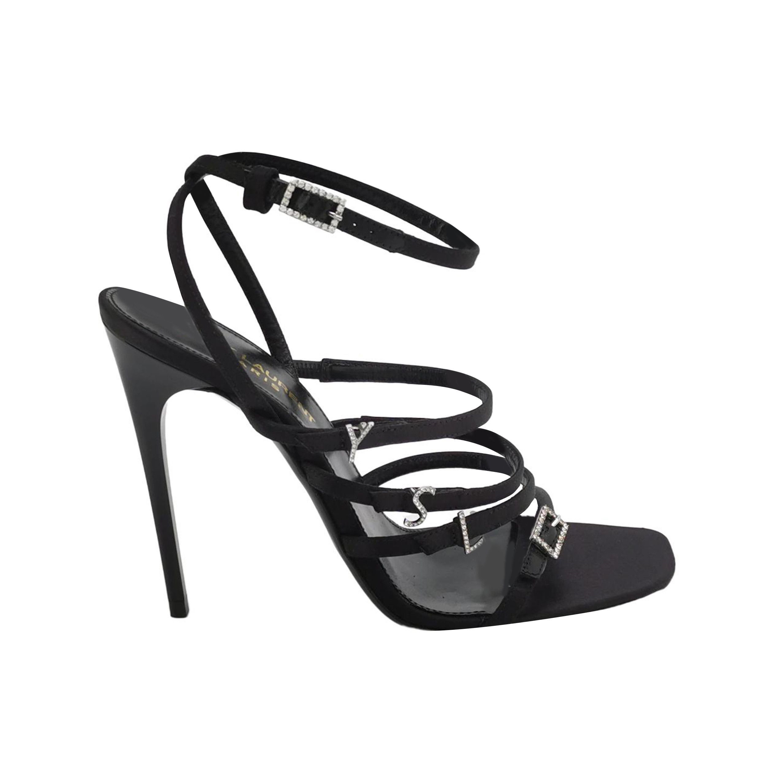 Saint Laurent Paris Saint Laurent Rhinestone Logo Sandals Size 35.5 Size US 5.5 / IT 35.5 - 1 Thumbnail