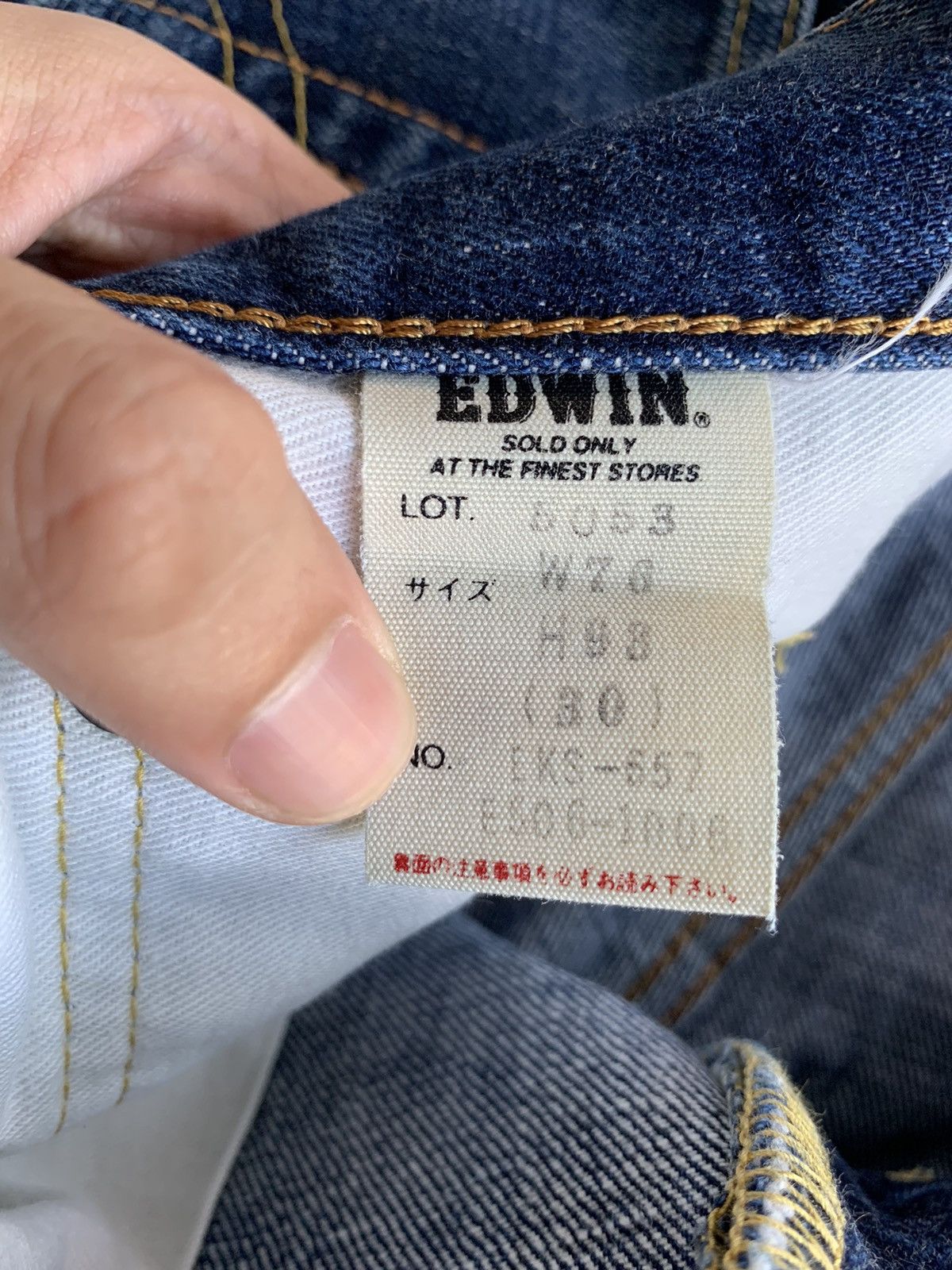 Edwin VINTAGE EDWIN 505XX SELVEDGE FADED JAPANESE DISTRESSED DENIM Size US 30 / EU 46 - 20 Thumbnail