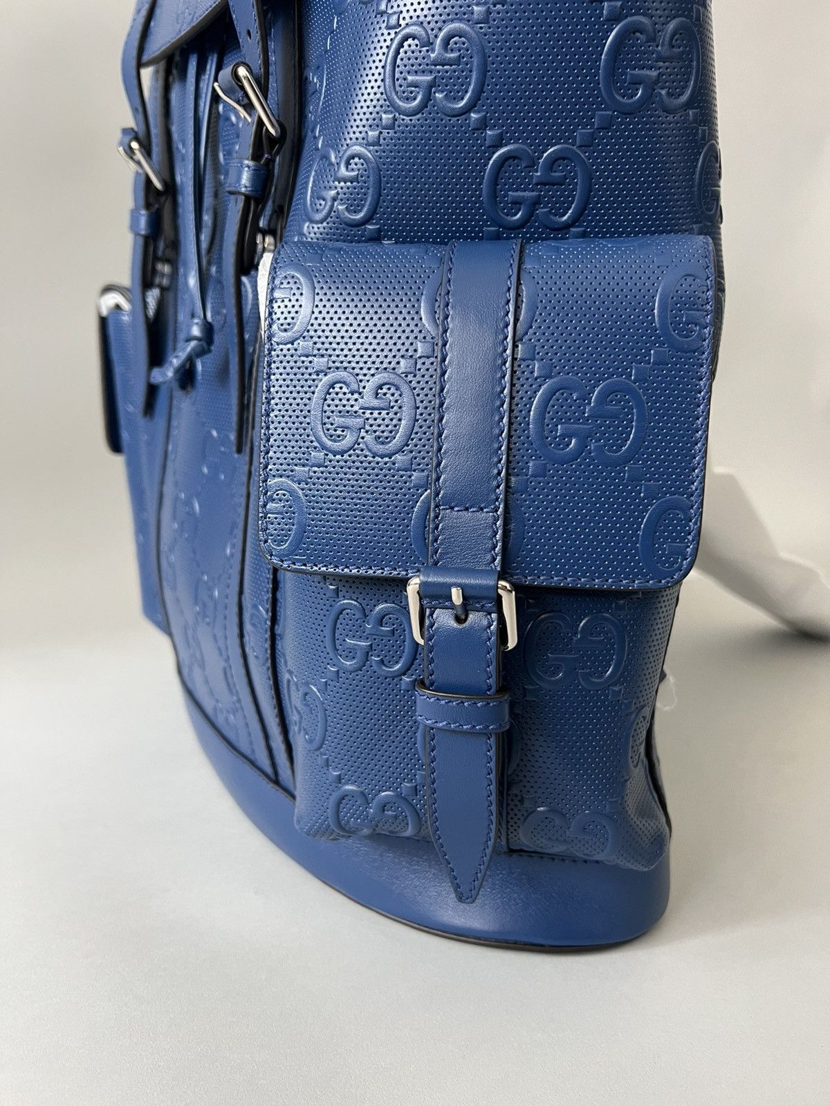 Gucci 💥LIMITED💥Gucci GG Leather Logo Embossed Backpack Size ONE SIZE - 6 Thumbnail