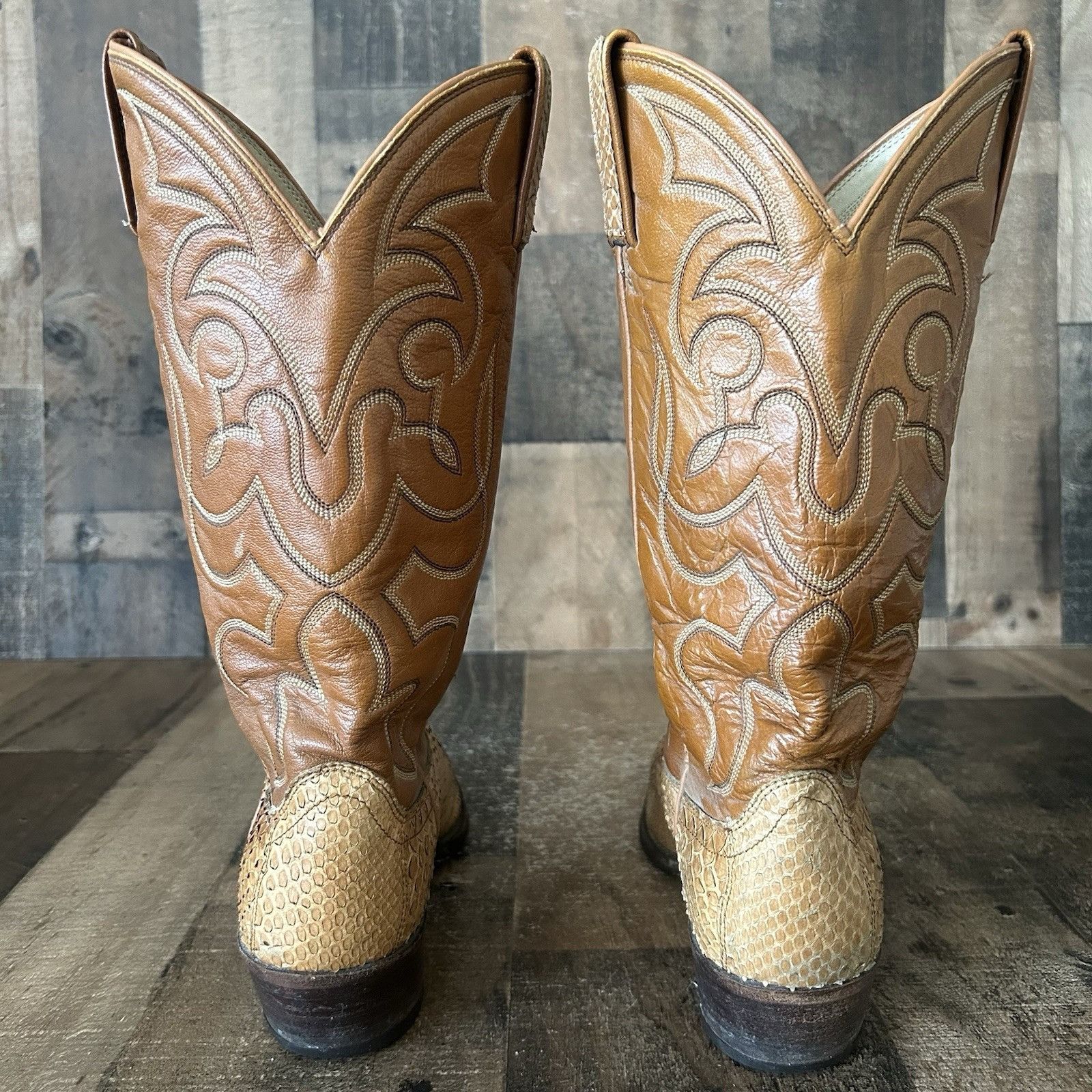 Dan Post Dan Post Vintage Snakeskin Western Cowboy Boots Mens 7.5 D Size US 7.5 / EU 40-41 - 10 Thumbnail