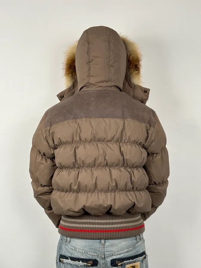 Just Cavalli AW2007 Cavalli Beige Nylon Quilted Fur-Trimmed Bomber Jacket Size M / US 6-8 / IT 42-44 - 3 Thumbnail
