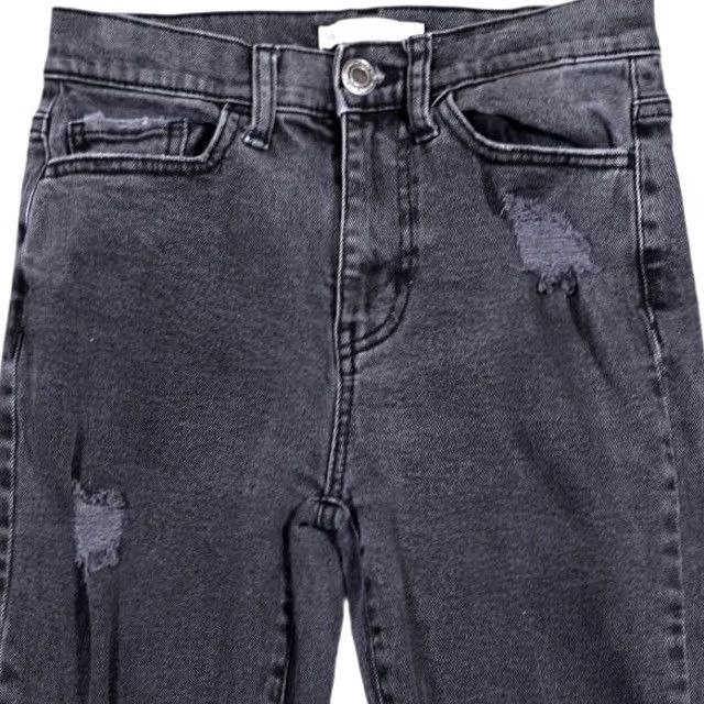Vintage SO Jeans Womens Mom Jean Black Denim Distressed High Rise Size 0 24W Size 25" / US 0 / IT 36 - 4 Thumbnail