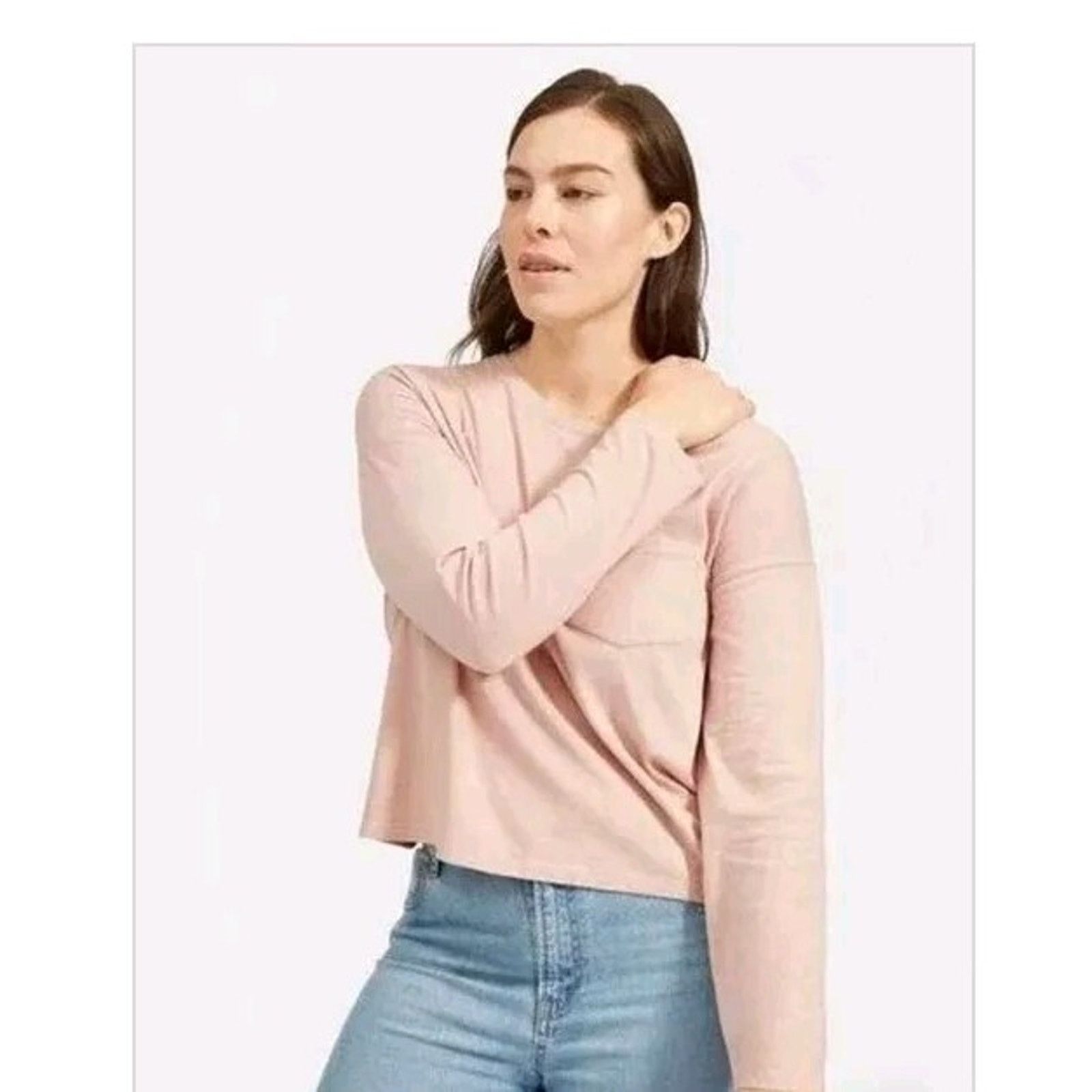Everlane Everlane homewear boxy crop top minimalist size S A002034 Size S / US 4 / IT 40 - 1 Thumbnail