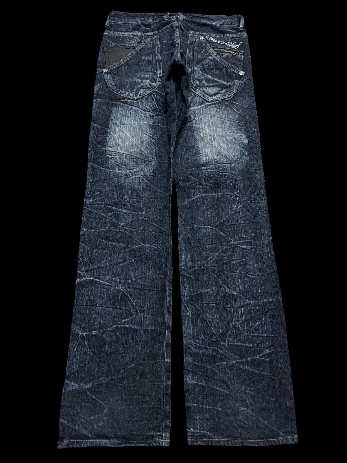 Japanese Brand 💥SICK Faded Jean Double Focus Multipocket Insane Pocket Rare Size US 30 / EU 46 - 2 Thumbnail