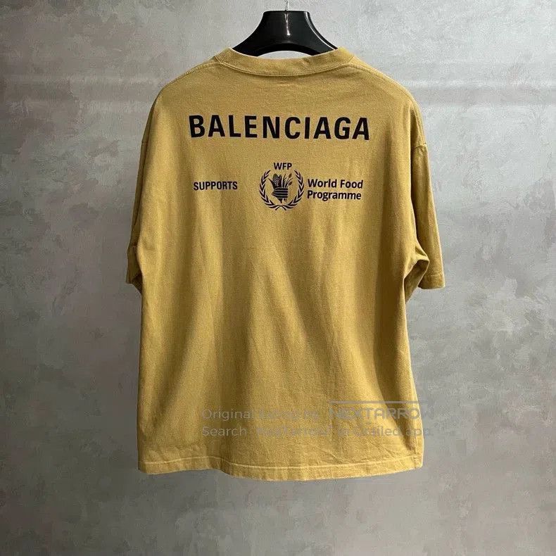 Balenciaga Balenciaga Khaki Logo Print Short Sleeve Tee. Size US L / EU 52-54 / 3 - 2 Thumbnail