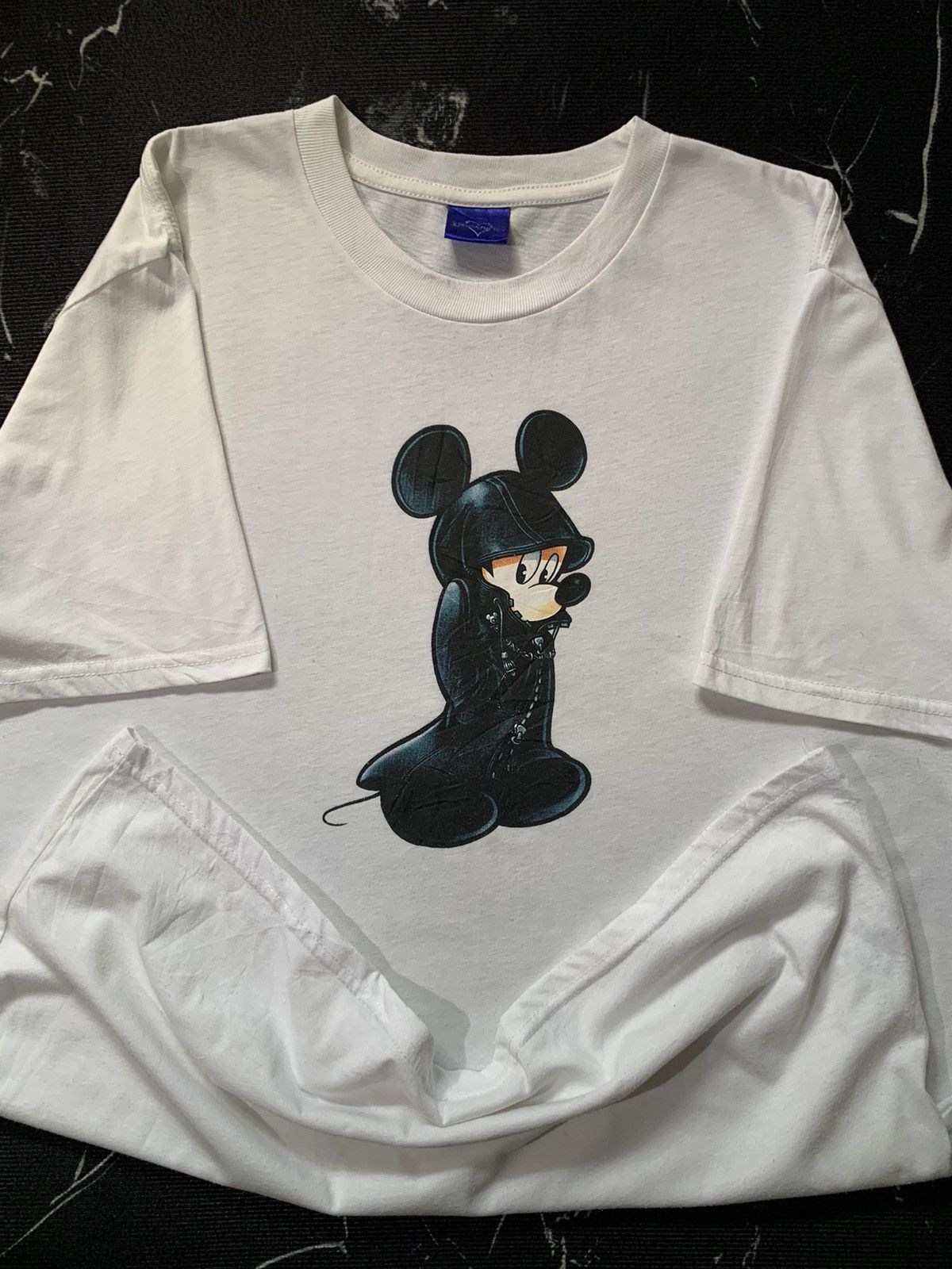 image of Vintage Y2K Disney Kingdom Hearts Mickey T-Shirt in White, Men's (Size XL)