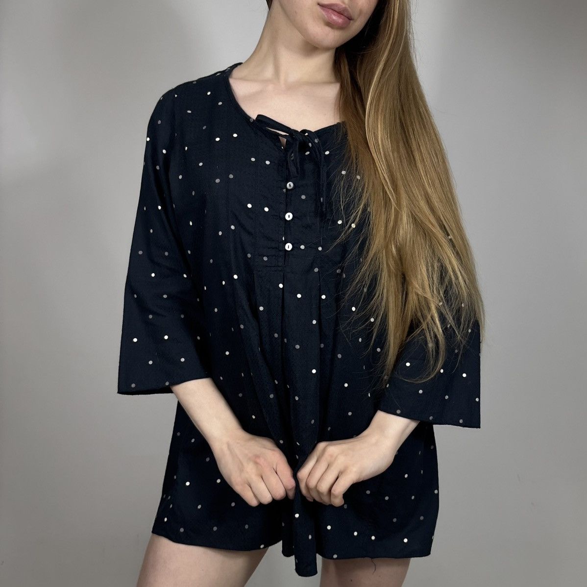 Gudrun Sjoden Vintage Y2K Gundrun Sjoden Polka Dot Retro Flared Mini Dress Size S / US 4 / IT 40 - 3 Thumbnail