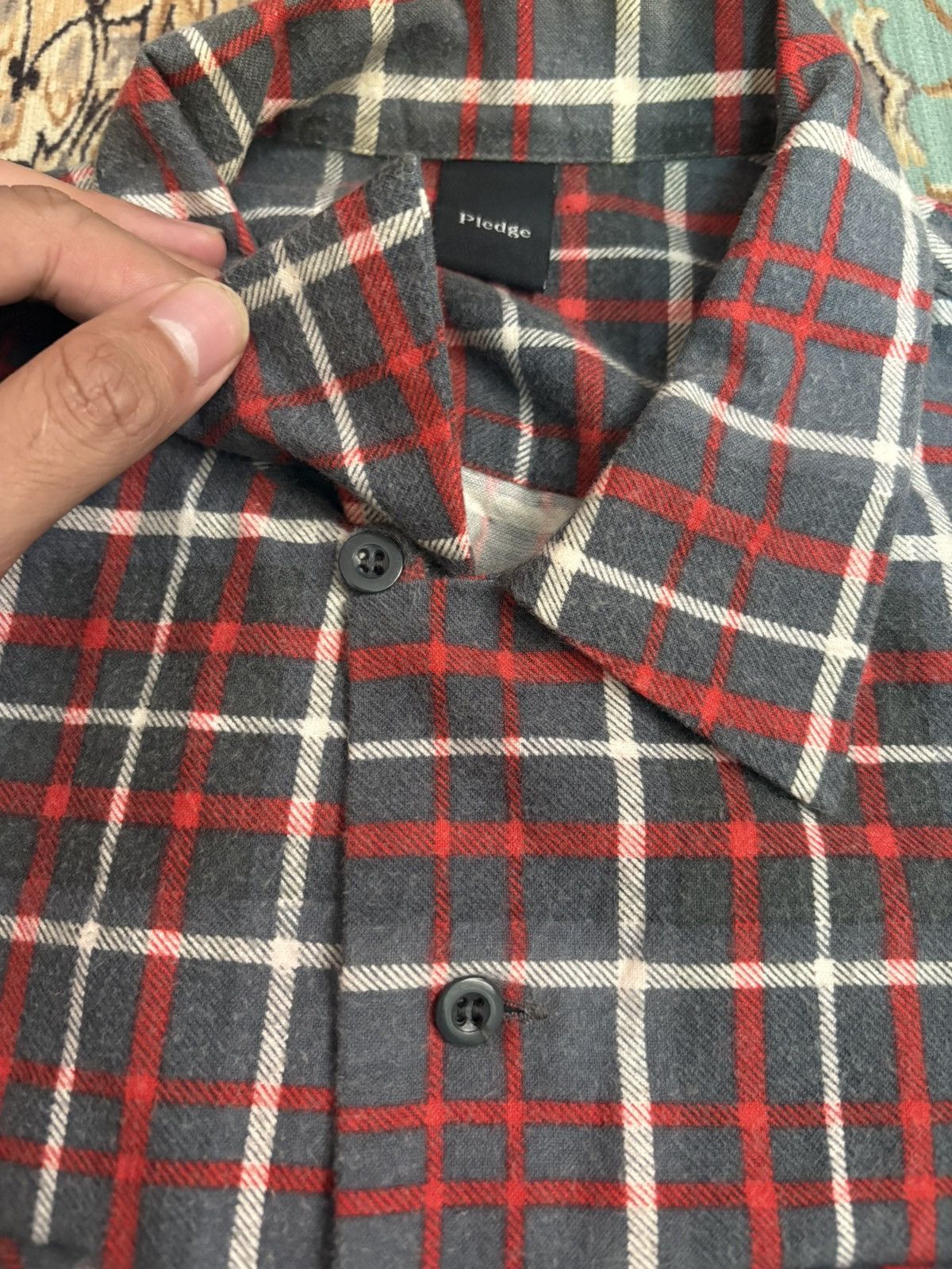 Japanese Brand × Pledge Pledge Plaid Shirt button Size US S / EU 44-46 / 1 - 13 Thumbnail